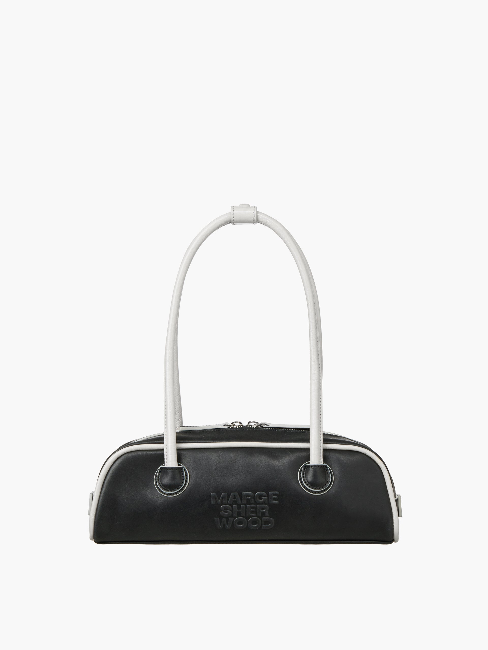 Marge Sherwood - Soft Boston Ew Mini Piping (Black Pull-Up+Light Grey Crinkle) product image 1 | TRAB K-Fashion Australia