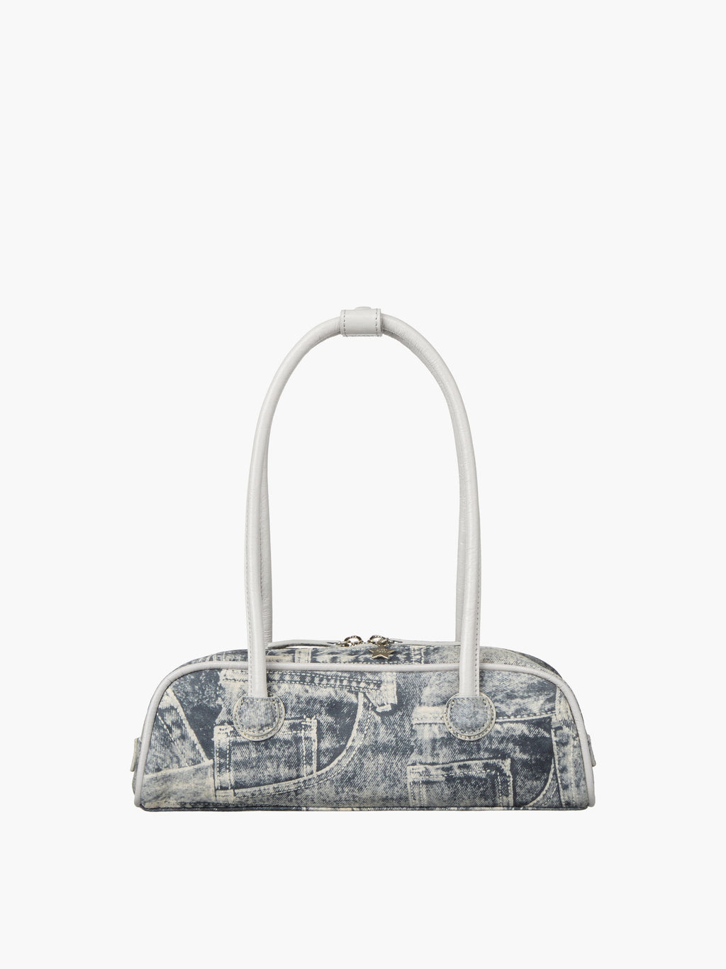 Marge Sherwood - Soft Boston Ew Mini Piping (Light Grey Printed Suede+Crinkle) product image 1 | TRAB K-Fashion Australia