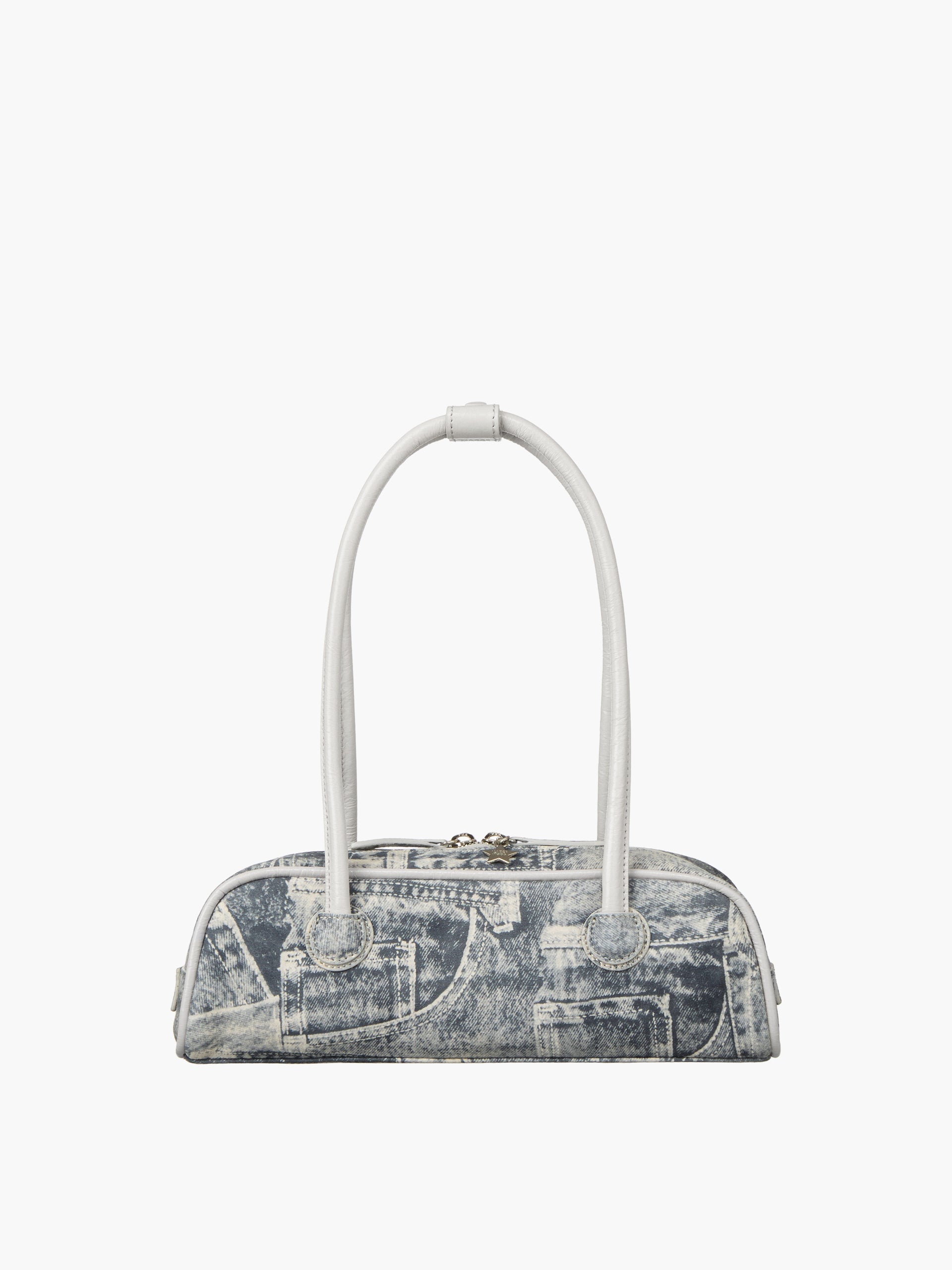 Marge Sherwood - Soft Boston Ew Mini Piping (Light Grey Printed Suede+Crinkle) product image 1 | TRAB K-Fashion Australia