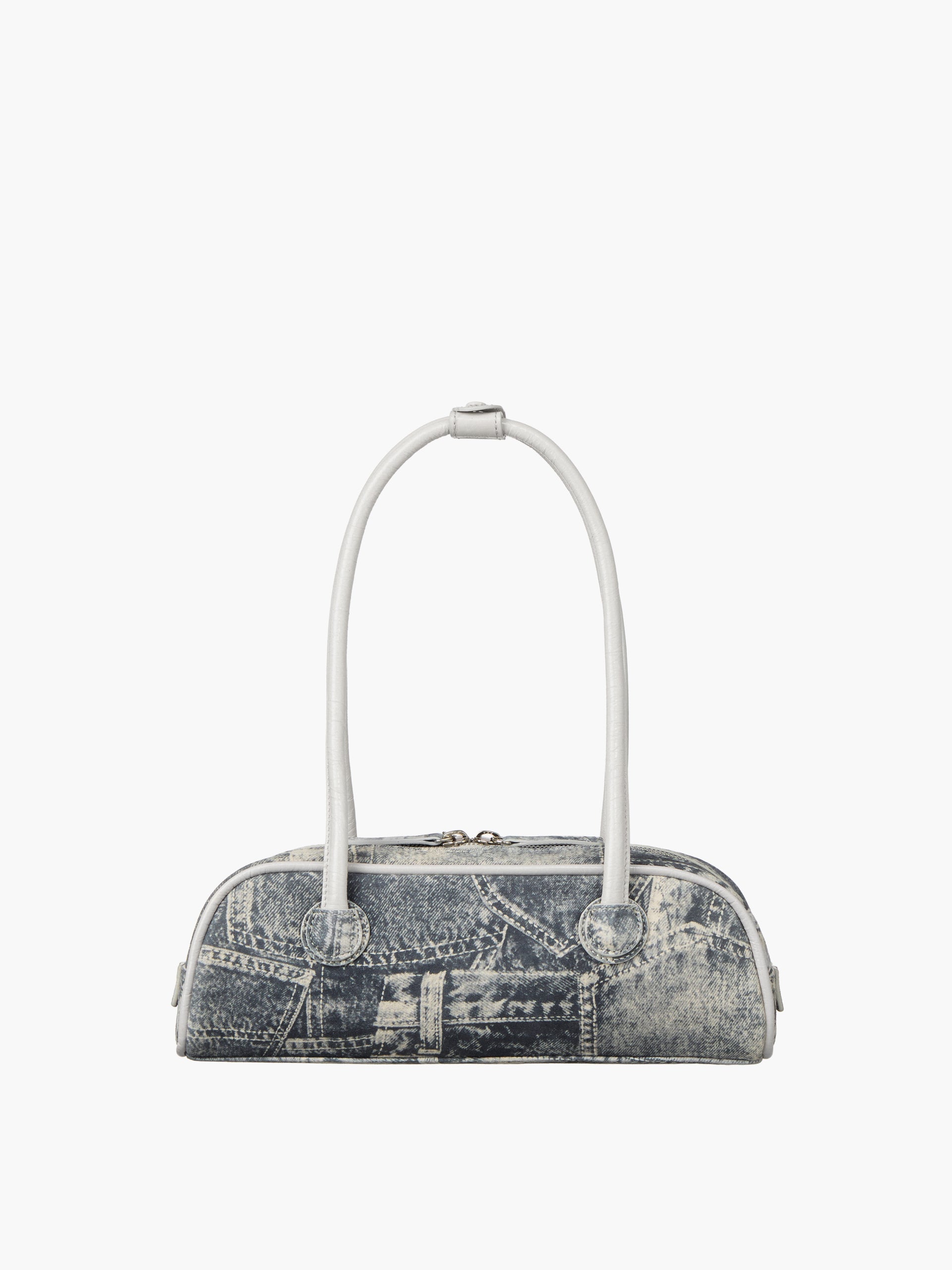 Marge Sherwood - Soft Boston Ew Mini Piping (Light Grey Printed Suede+Crinkle) product image 4 | TRAB K-Fashion Australia