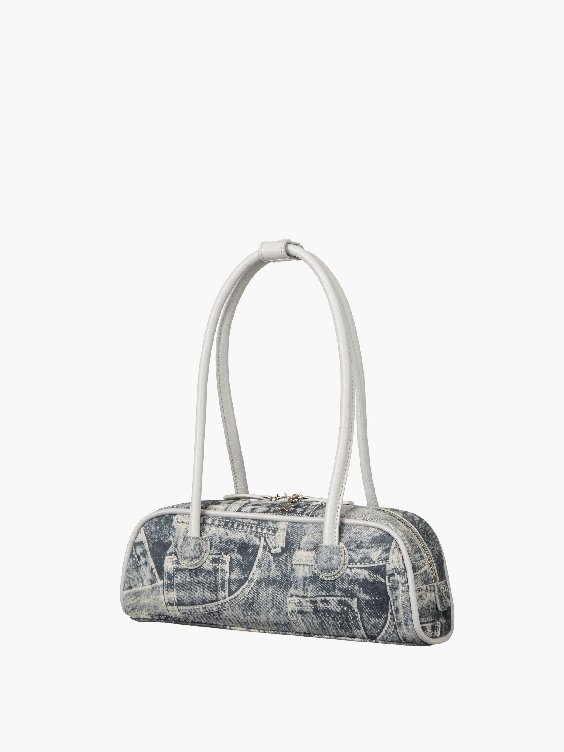 Marge Sherwood - Soft Boston Ew Mini Piping (Light Grey Printed Suede+Crinkle) product image 5 | TRAB K-Fashion Australia