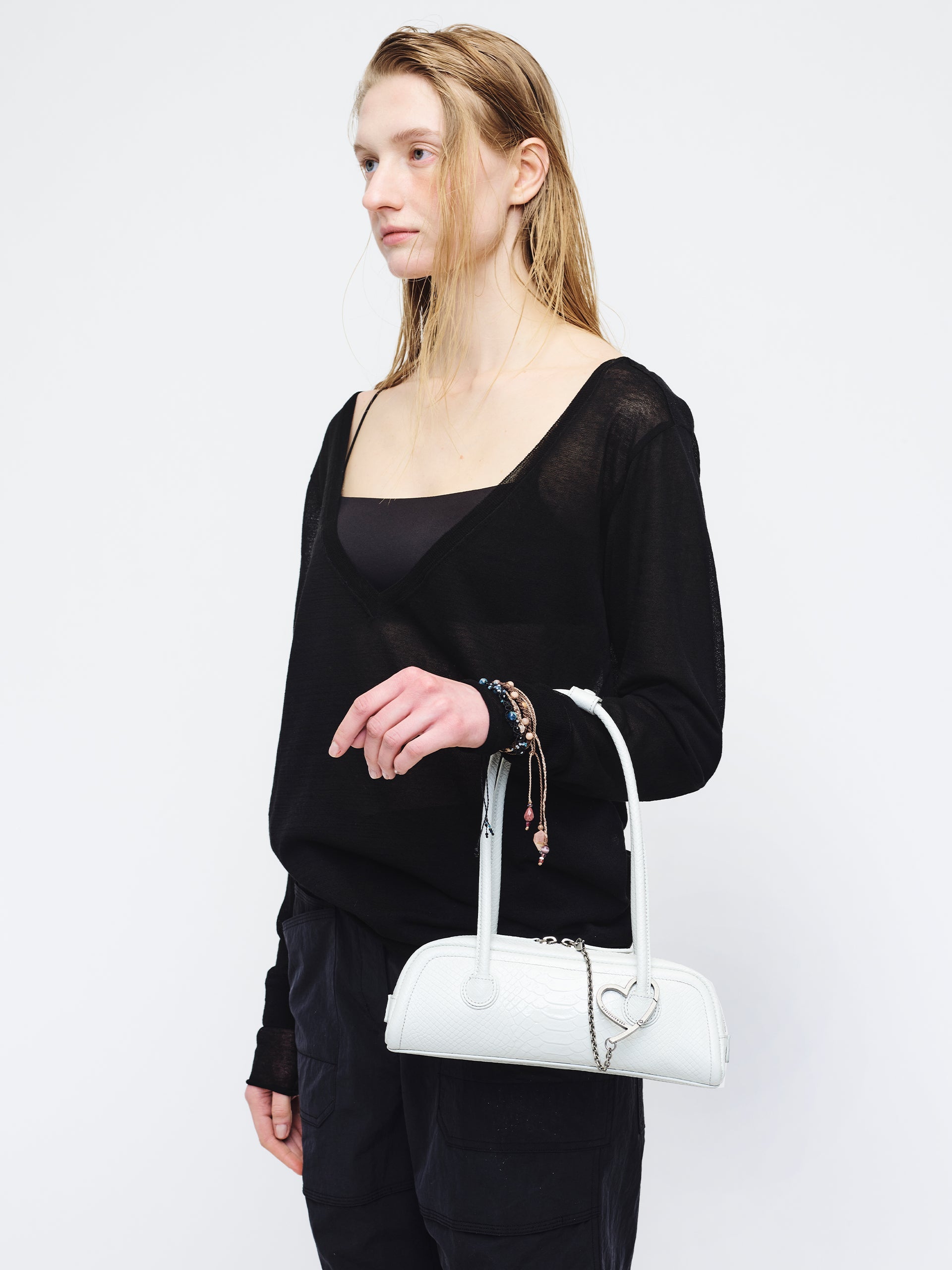 Marge Sherwood - Soft Boston Ew Mini (Off White Python Effect) product image 2 | TRAB K-Fashion Australia