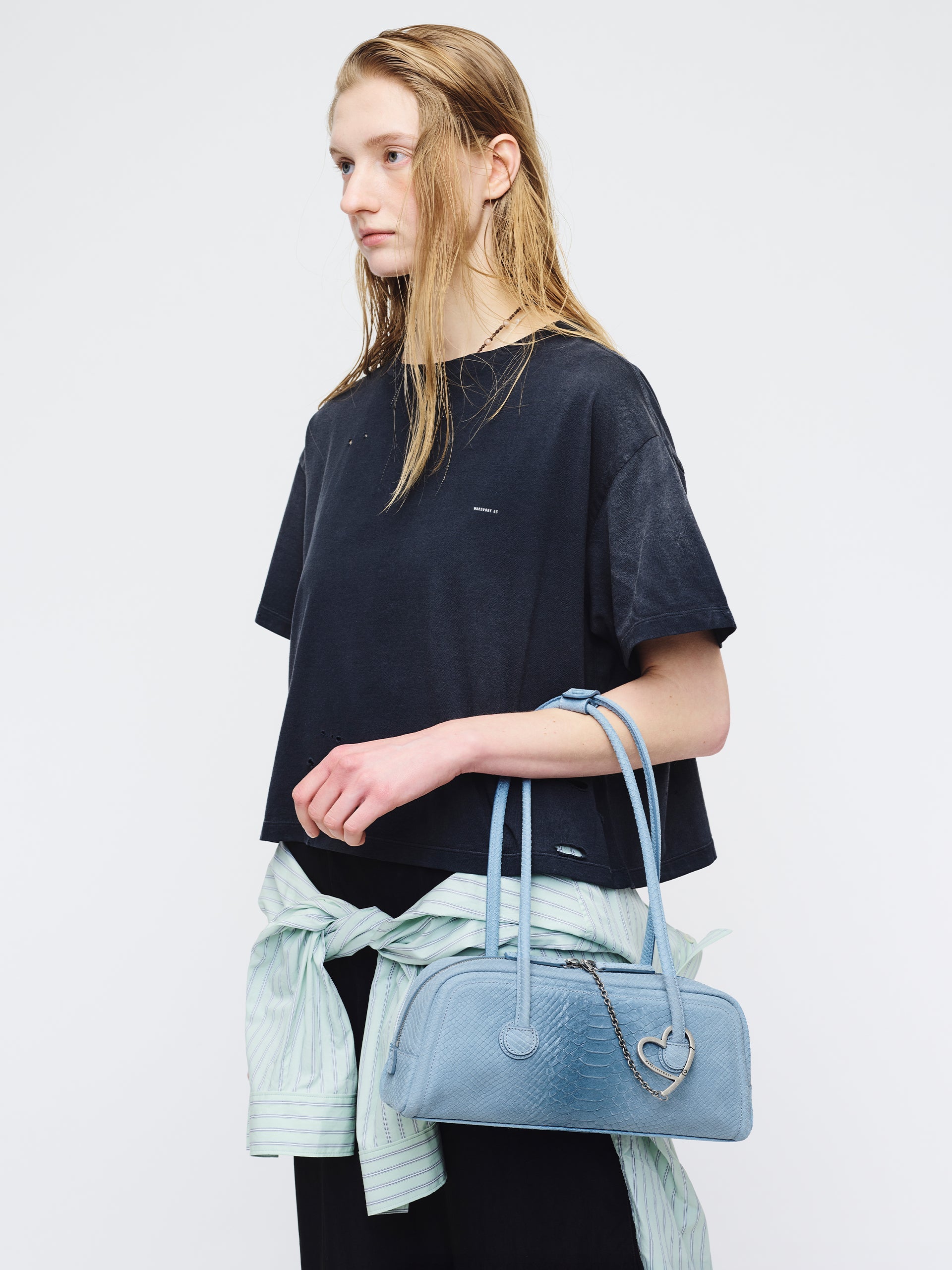 Marge Sherwood - Soft Boston Ew (Blue Python Effect Suede) product image 2 | TRAB K-Fashion Australia