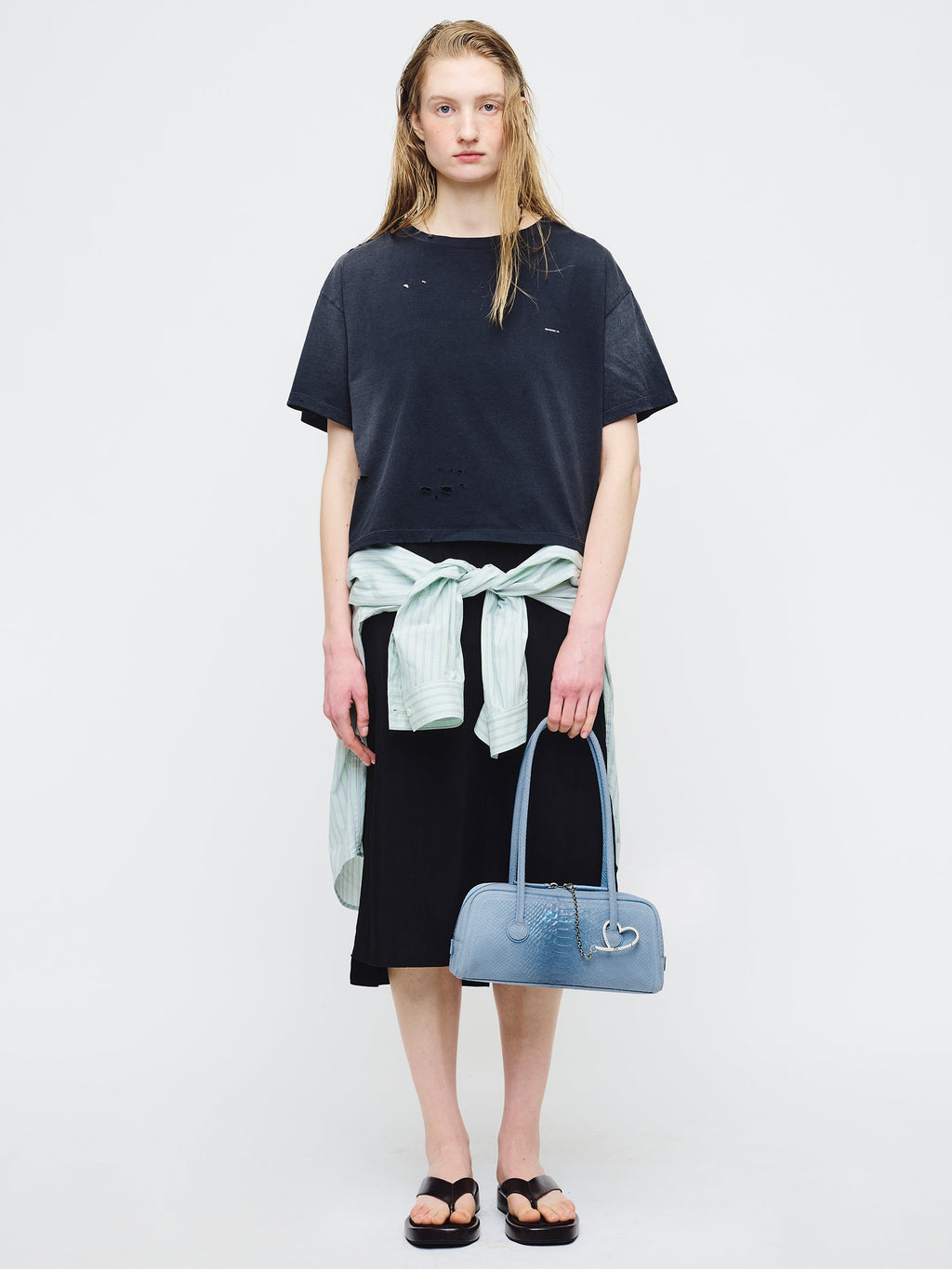 Marge Sherwood - Soft Boston Ew (Blue Python Effect Suede) product image 3 | TRAB K-Fashion Australia