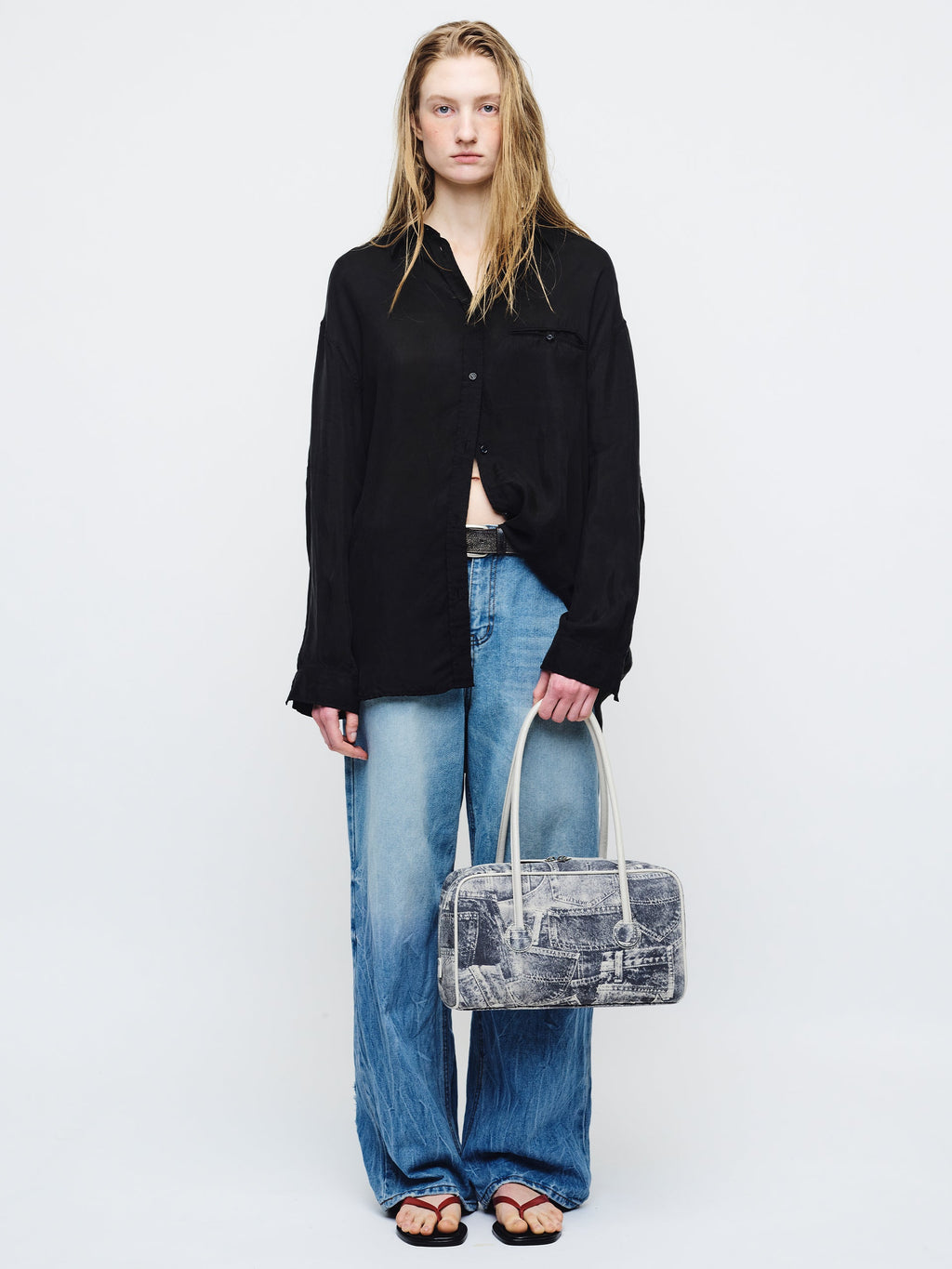 Marge Sherwood - Soft Boston Piping (Light Grey Printed Suede+Crinkle) product image 8 | TRAB K-Fashion Australia