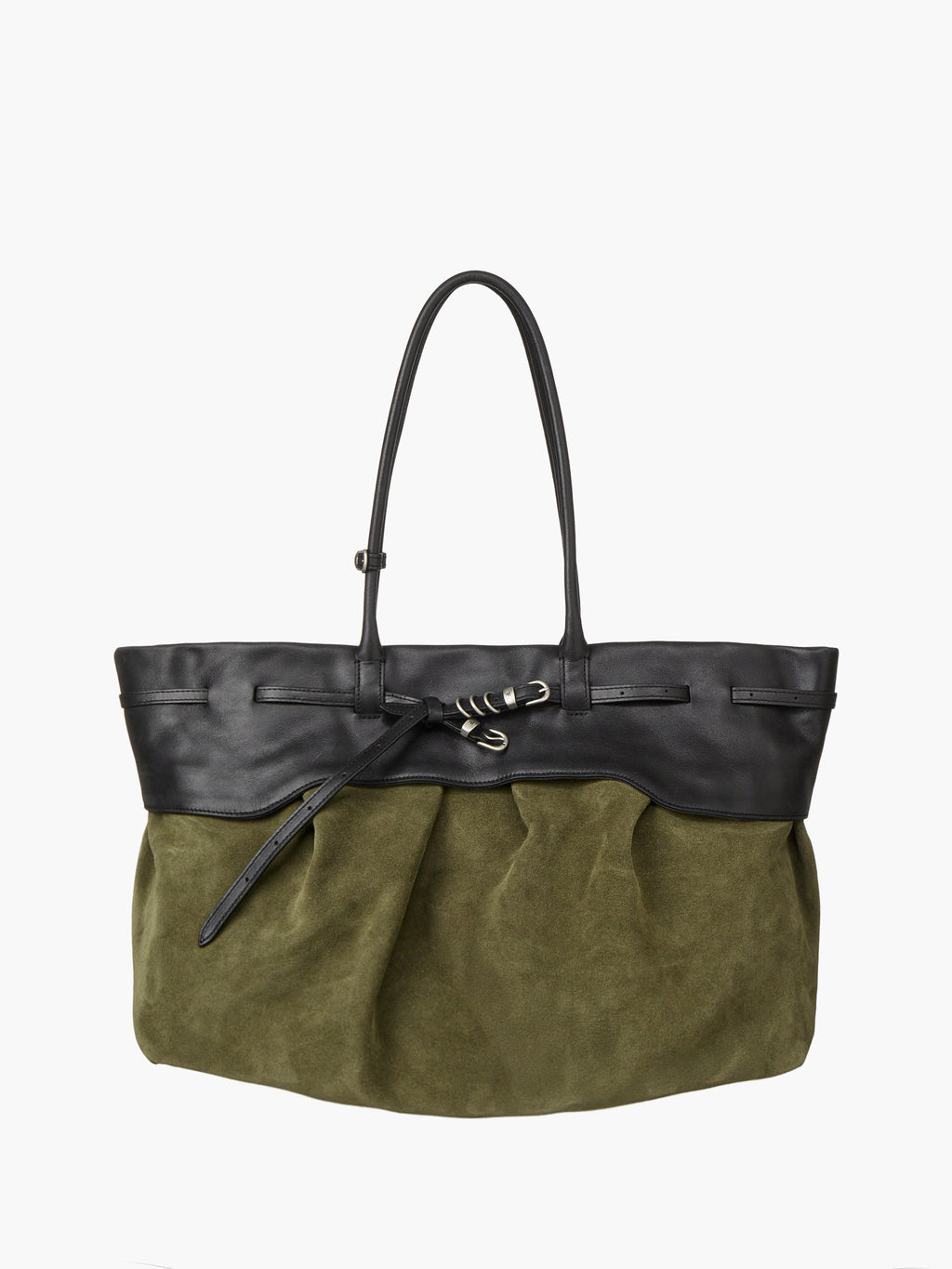 Marge Sherwood - Soft Grandma Layered Bag (Dark Olive Suede) product image 1 | TRAB K-Fashion Australia