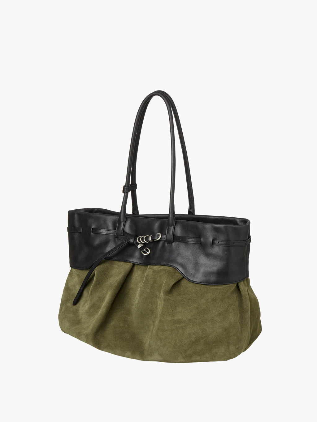 Marge Sherwood - Soft Grandma Layered Bag (Dark Olive Suede) product image 6 | TRAB K-Fashion Australia
