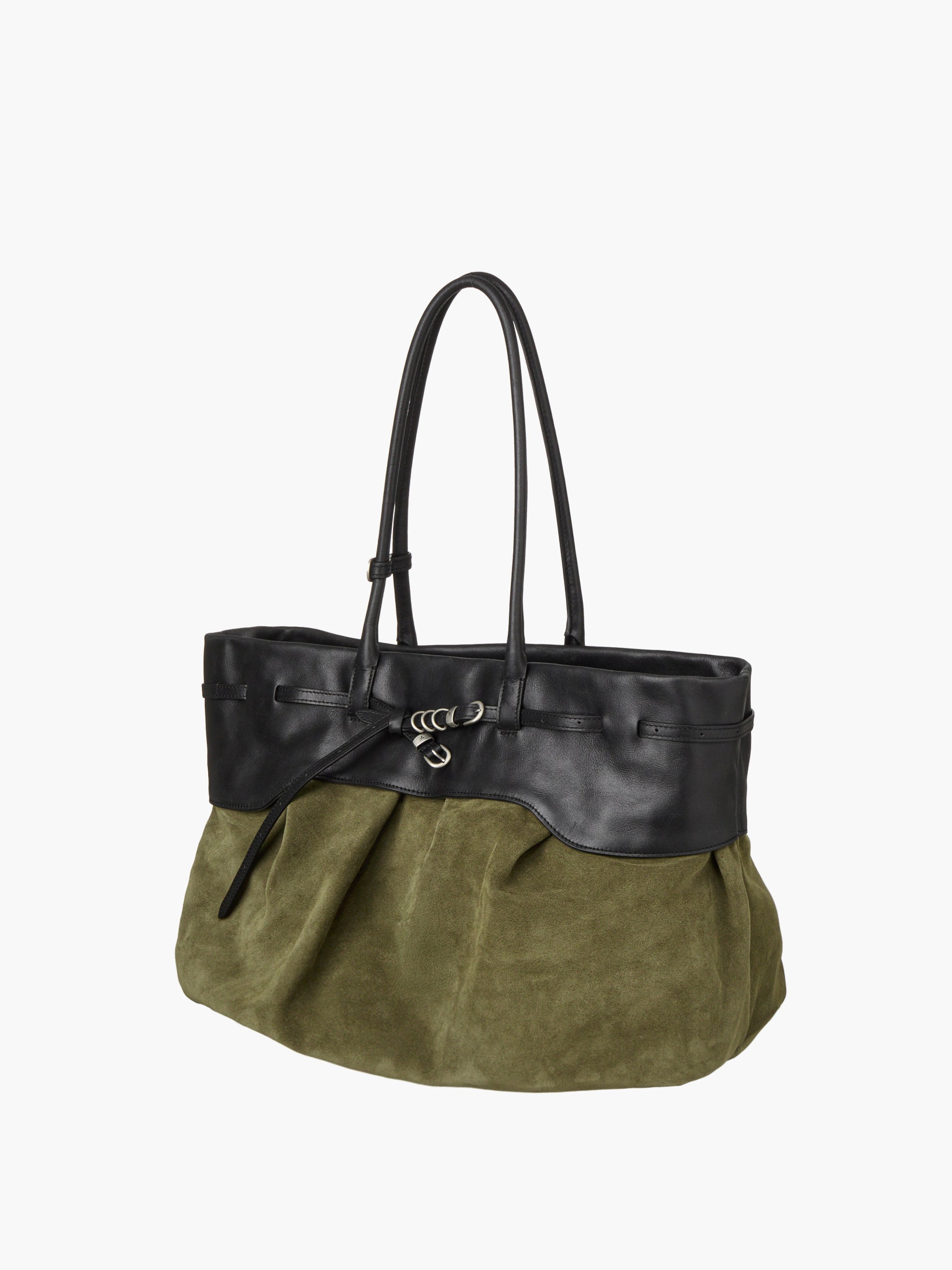 Marge Sherwood - Soft Grandma Layered Bag (Dark Olive Suede) product image 6 | TRAB K-Fashion Australia