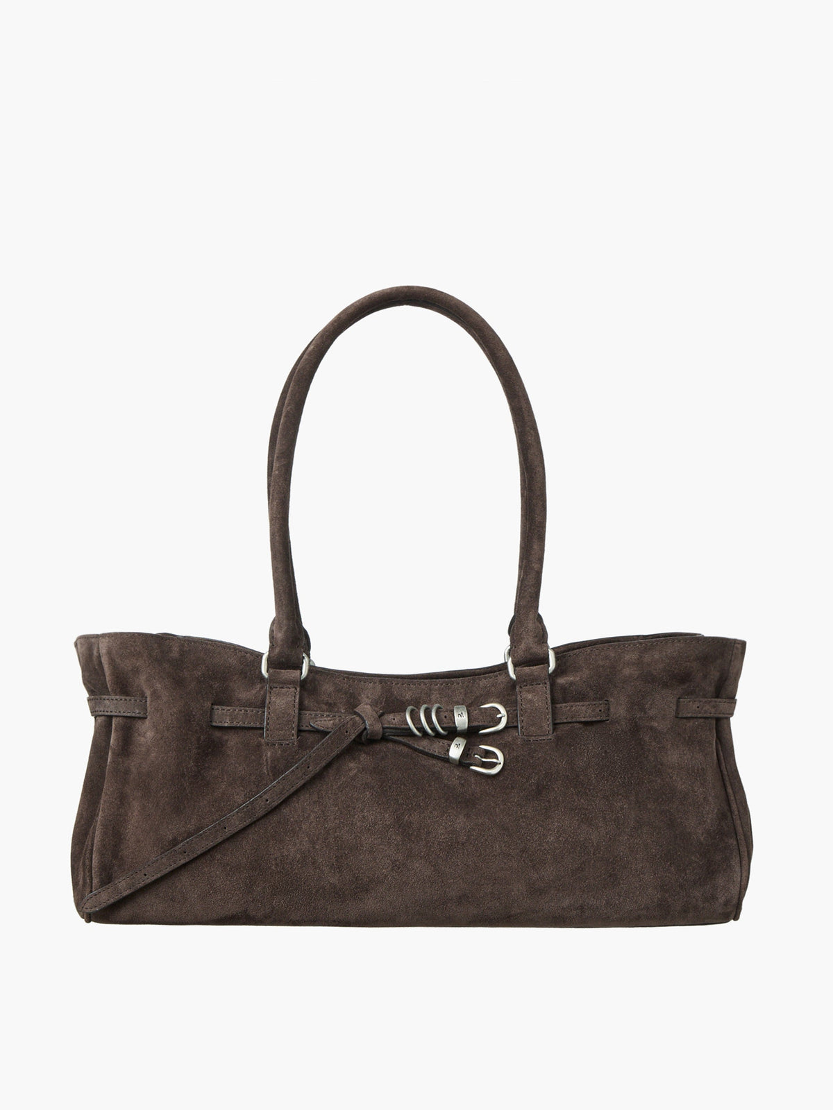 Marge Sherwood - Soft Grandma Shoulder Bag (Ash Brown Suede) product image 1 | TRAB K-Fashion Australia