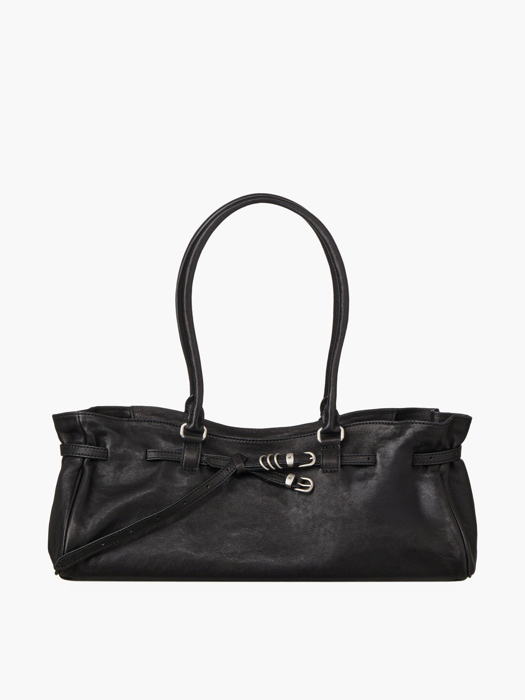 Marge Sherwood - Soft Grandma Shoulder Bag (Black Washed Nappa) product image 1 | TRAB K-Fashion Australia