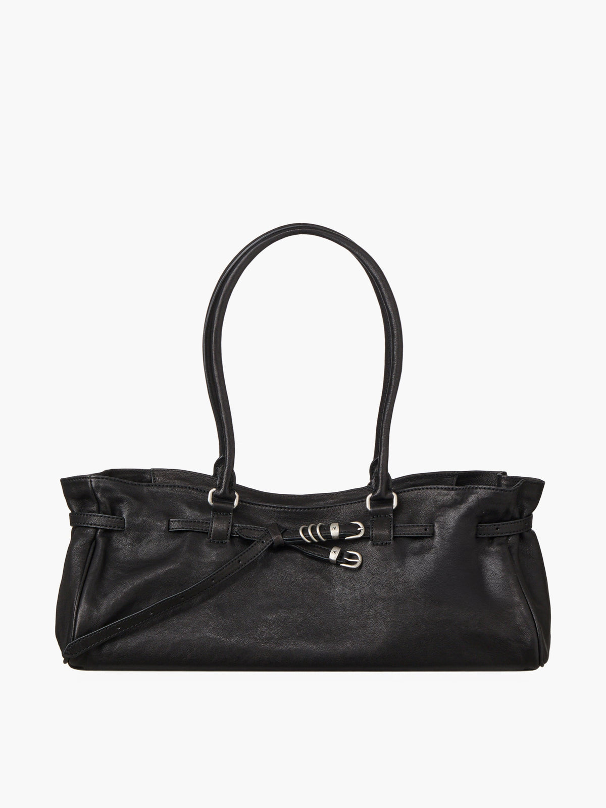 Marge Sherwood - Soft Grandma Shoulder Bag (Black Washed Nappa) product image 1 | TRAB K-Fashion Australia