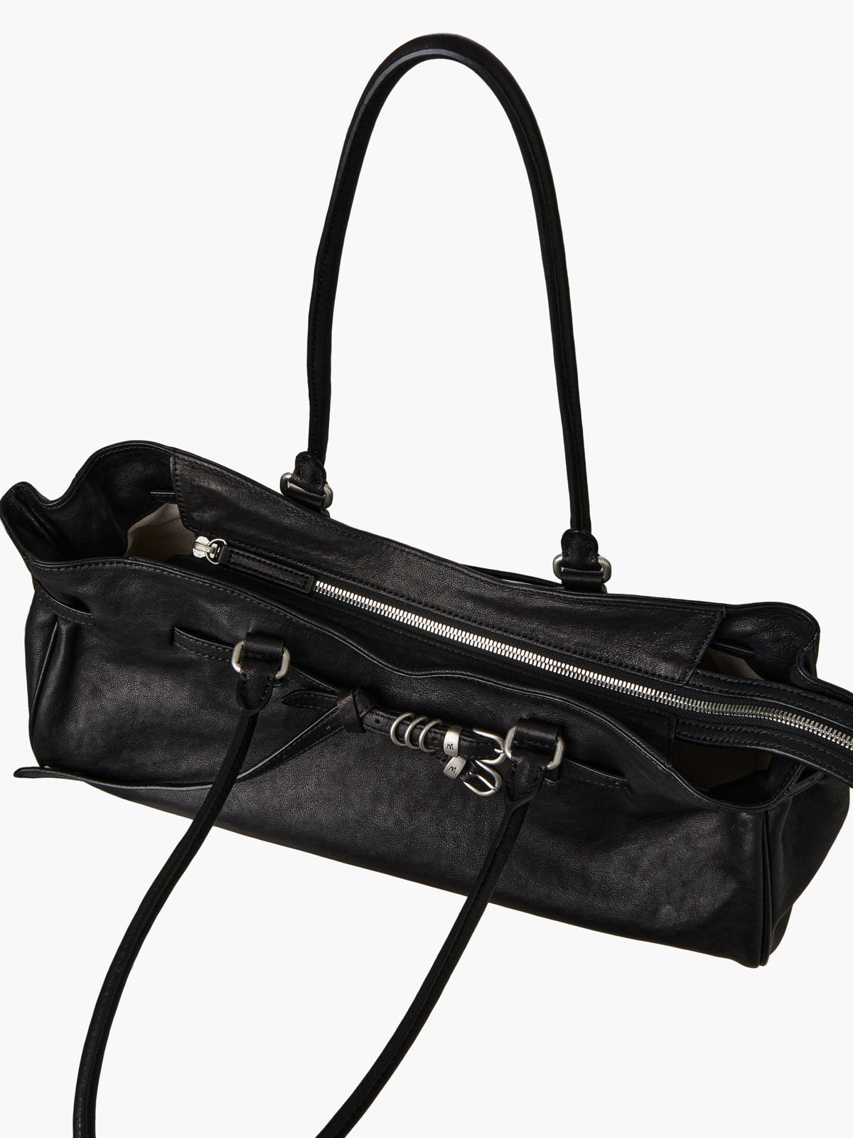 Marge Sherwood - Soft Grandma Shoulder Bag (Black Washed Nappa) product image 7 | TRAB K-Fashion Australia