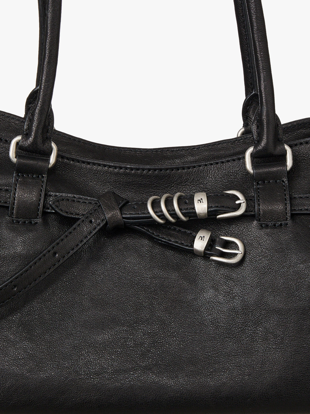 Marge Sherwood - Soft Grandma Shoulder Bag (Black Washed Nappa) product image 9 | TRAB K-Fashion Australia