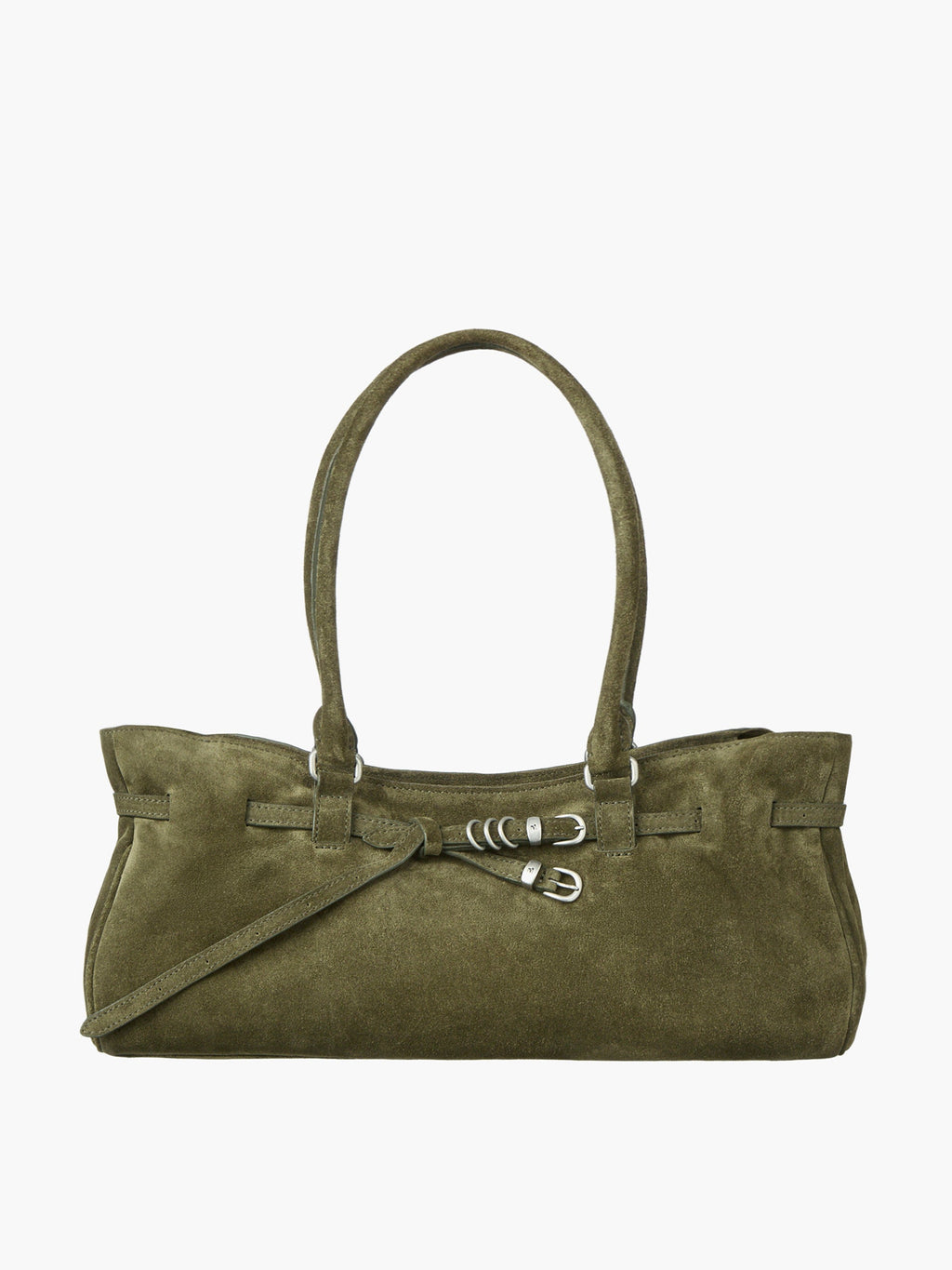 Marge Sherwood - Soft Grandma Shoulder Bag (Dark Olive Suede) product image 1 | TRAB K-Fashion Australia