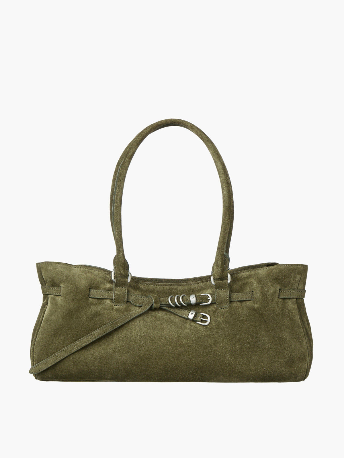Marge Sherwood - Soft Grandma Shoulder Bag (Dark Olive Suede) product image 1 | TRAB K-Fashion Australia