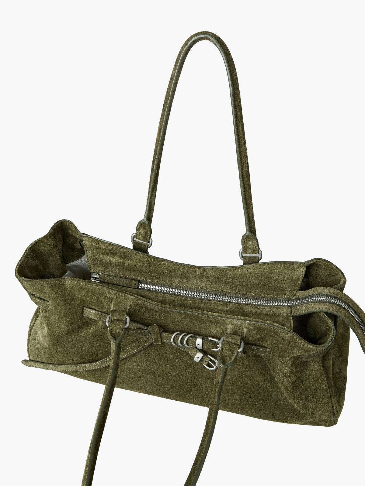 Marge Sherwood - Soft Grandma Shoulder Bag (Dark Olive Suede) product image 7 | TRAB K-Fashion Australia