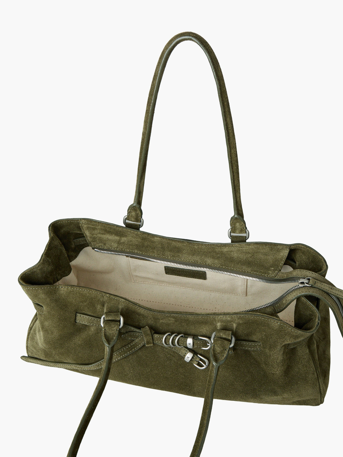 Marge Sherwood - Soft Grandma Shoulder Bag (Dark Olive Suede) product image 8 | TRAB K-Fashion Australia