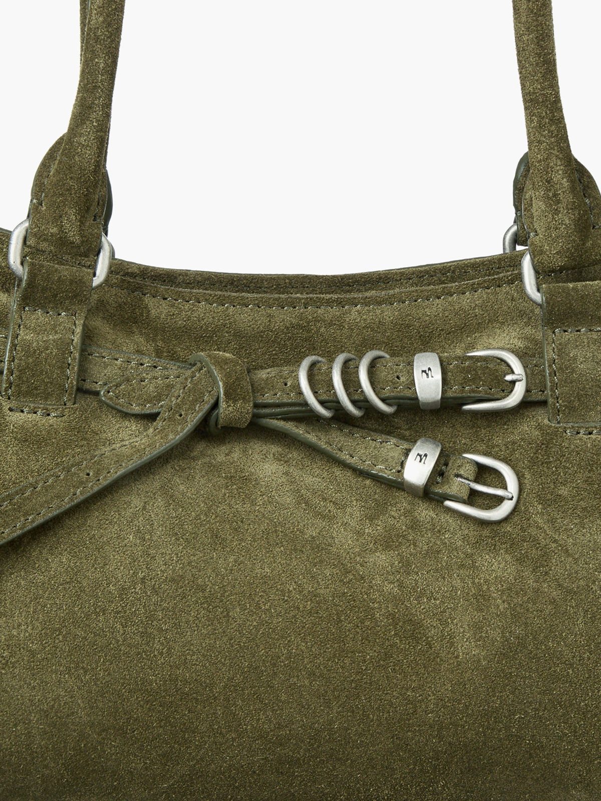 Marge Sherwood - Soft Grandma Shoulder Bag (Dark Olive Suede) product image 9 | TRAB K-Fashion Australia