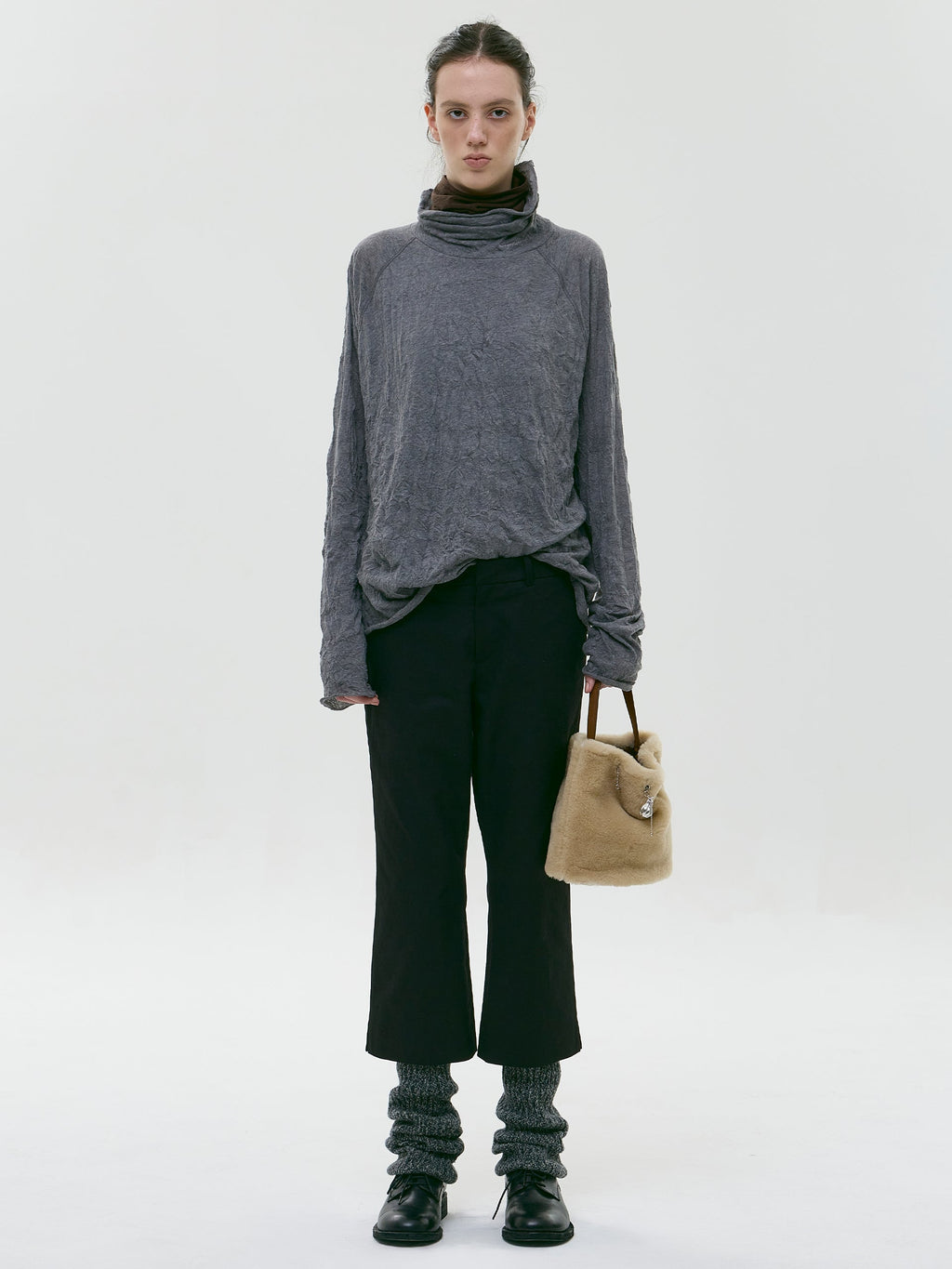 Marge Sherwood - Wired Bucket (Beige Shearling+Chestnut Nubuck) product image 3 | TRAB K-Fashion Australia
