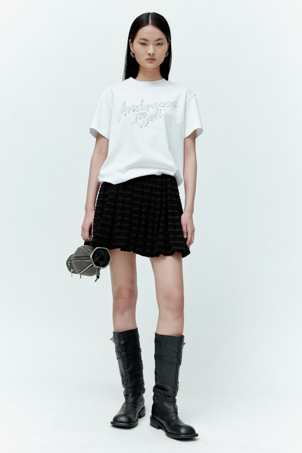 Andersson Bell - (essential) Unisex Liquid Logo T-Shirt (White) product image 2 | TRAB K-Fashion Australia