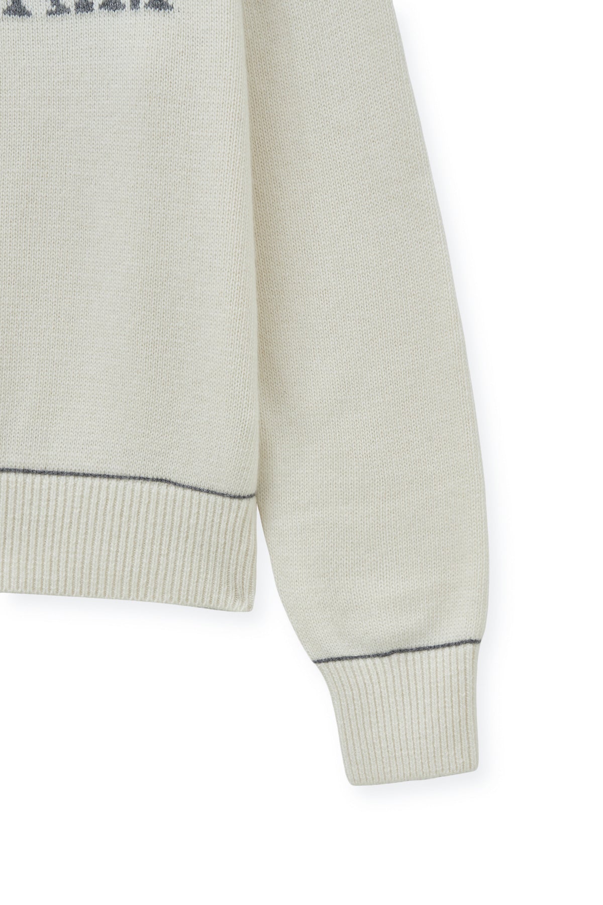 Matin Kim - Color Trim Line Logo Pullover (Ivory) product image 3 | TRAB K-Fashion Australia