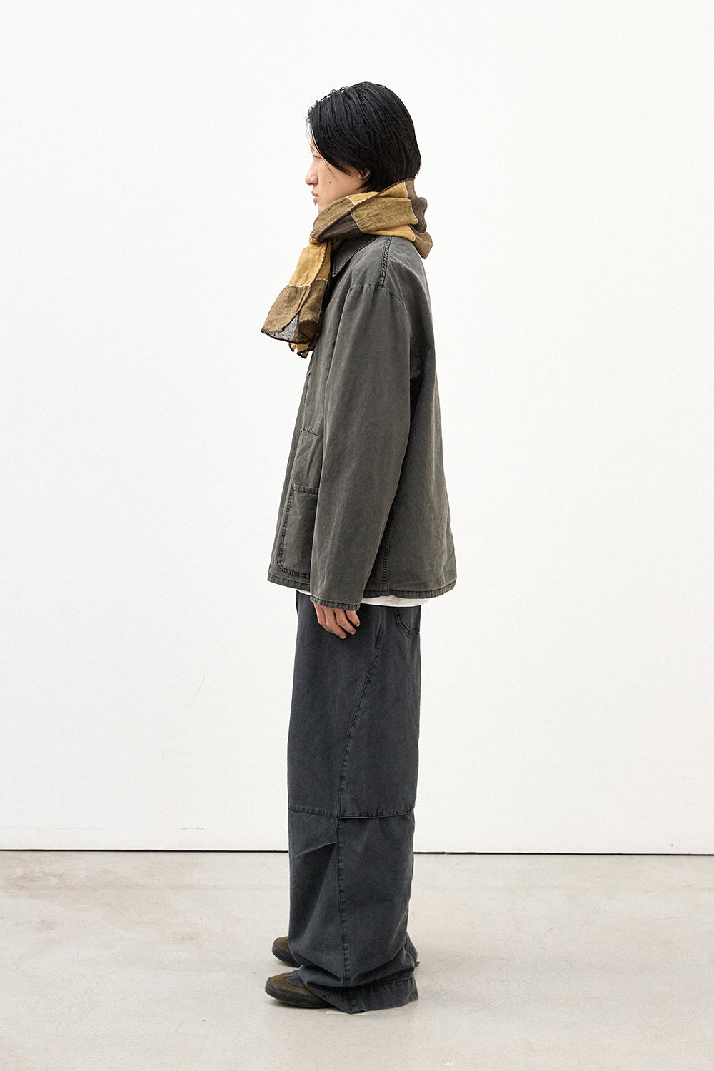 Hatchingroom - Check Scarf Linen (Brown/Yellow) product image 7 | TRAB K-Fashion Australia