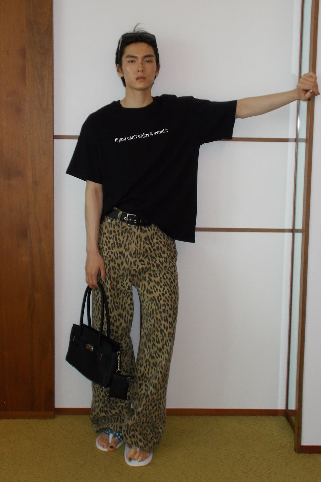 Deinet - If You Can't Enjoy It, Avoid It T-Shirt (Black) product image 6 | TRAB K-Fashion Australia