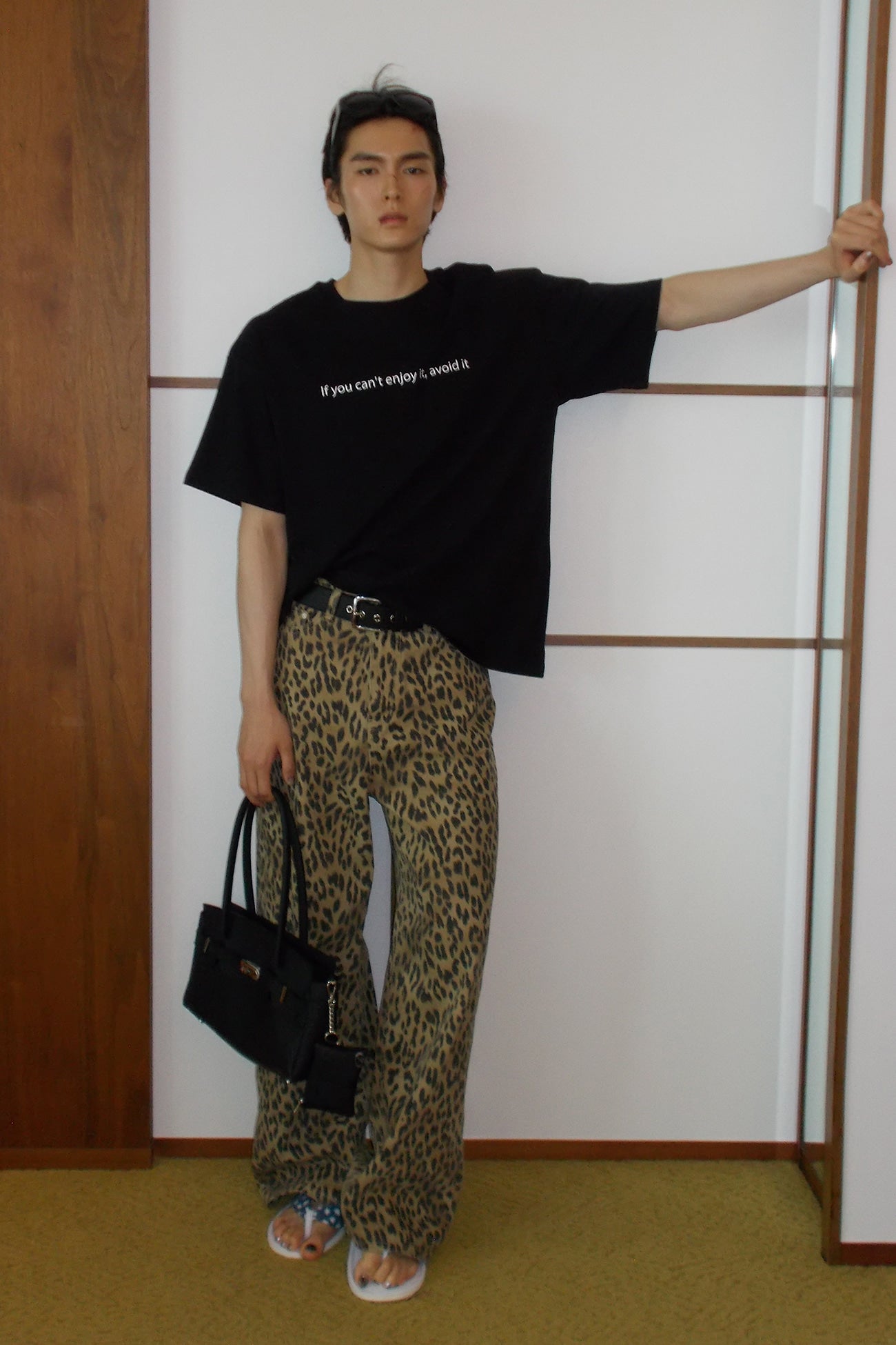 Deinet - If You Can't Enjoy It, Avoid It T-Shirt (Black) product image 6 | TRAB K-Fashion Australia