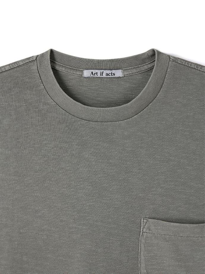 Art if acts - Garment Dyed Slub Pocket T-Shirt (Cliff) product image 8 | TRAB K-Fashion Australia