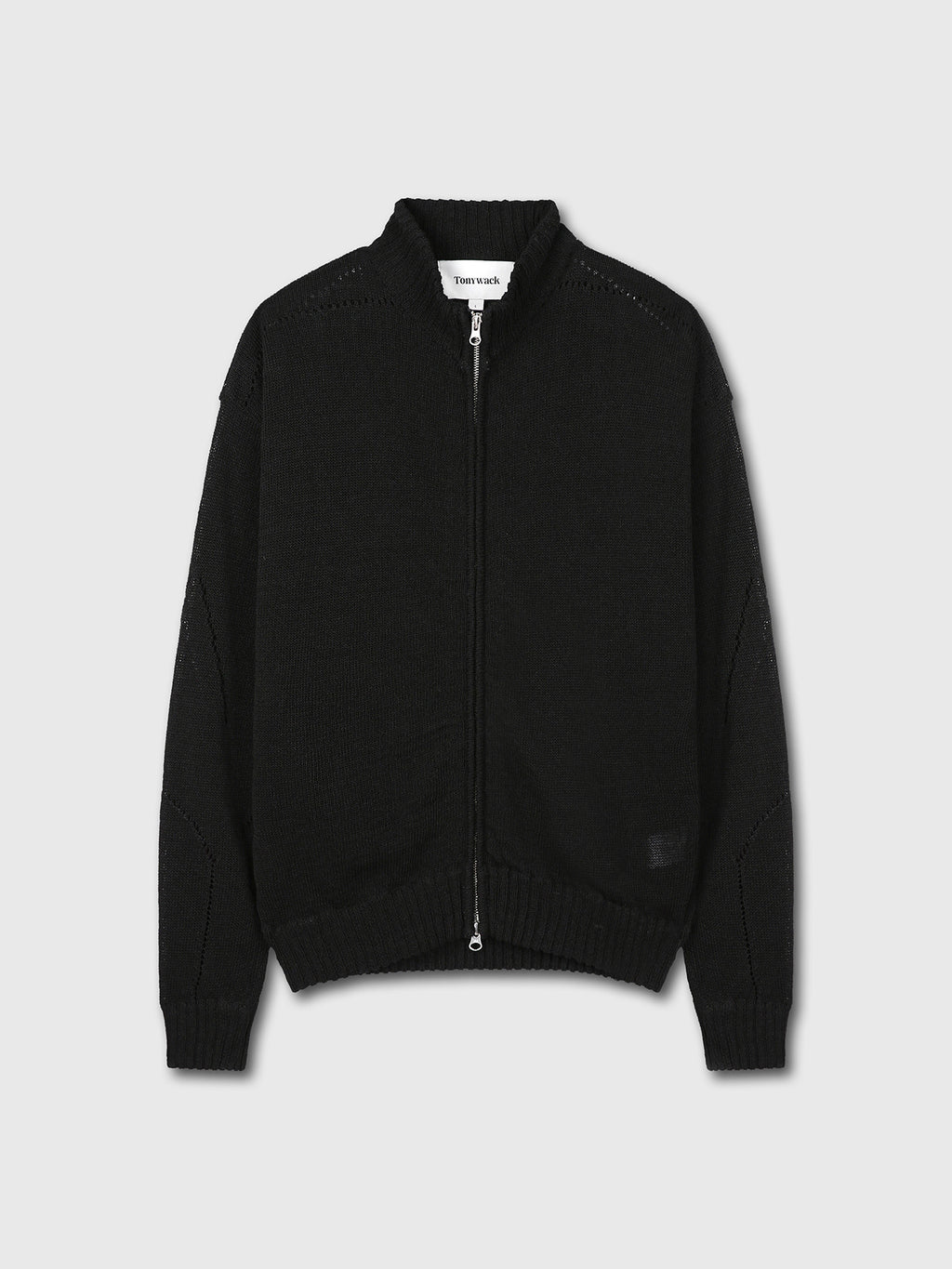 Tonywack - Linen Full Zip Knitted Jumper (Black) product image 9 | TRAB K-Fashion Australia