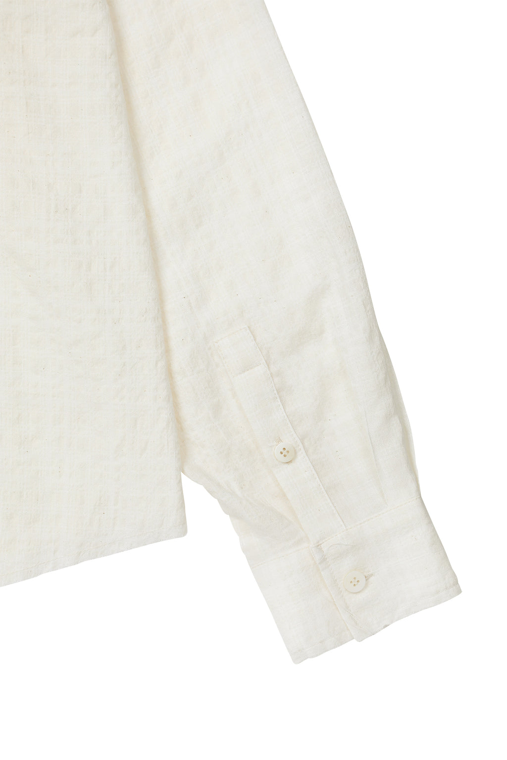 Deinet - Checked Sheersucker Shirt (Ivory) product image 15 | TRAB K-Fashion Australia