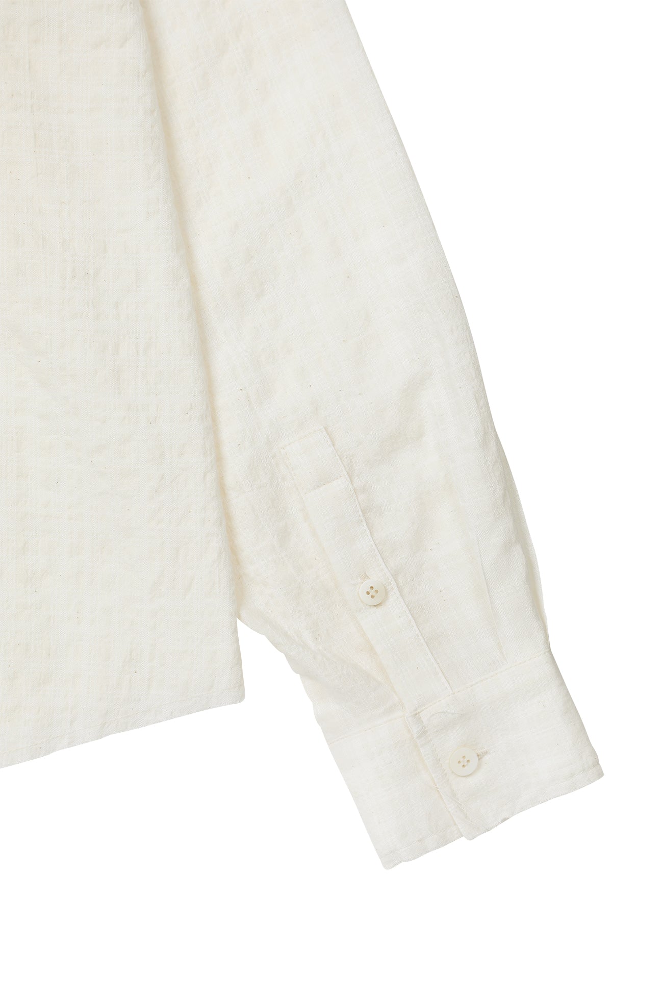 Deinet - Checked Sheersucker Shirt (Ivory) product image 15 | TRAB K-Fashion Australia