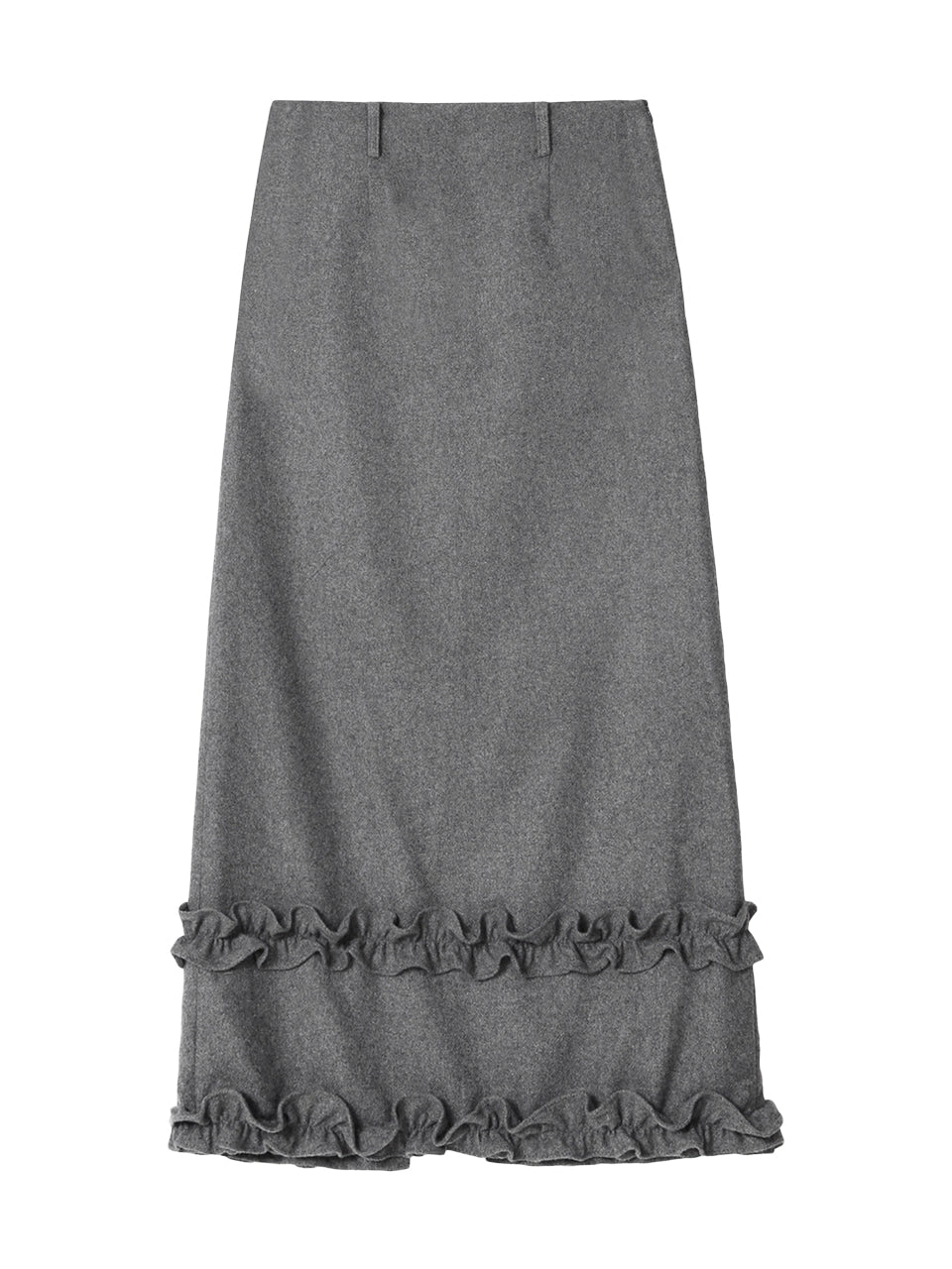 Margarin Fingers - Frill Maxi Skirt (Grey) product image 2 | TRAB K-Fashion Australia