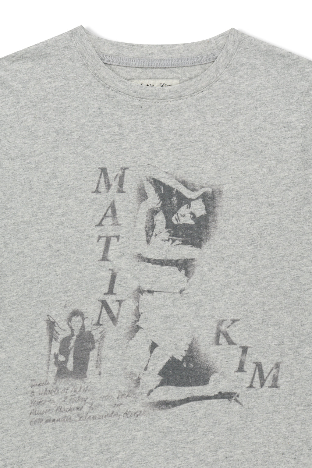 Matin Kim - Portrait Graffiti Logo Top (Light Grey) product image 3 | TRAB K-Fashion Australia