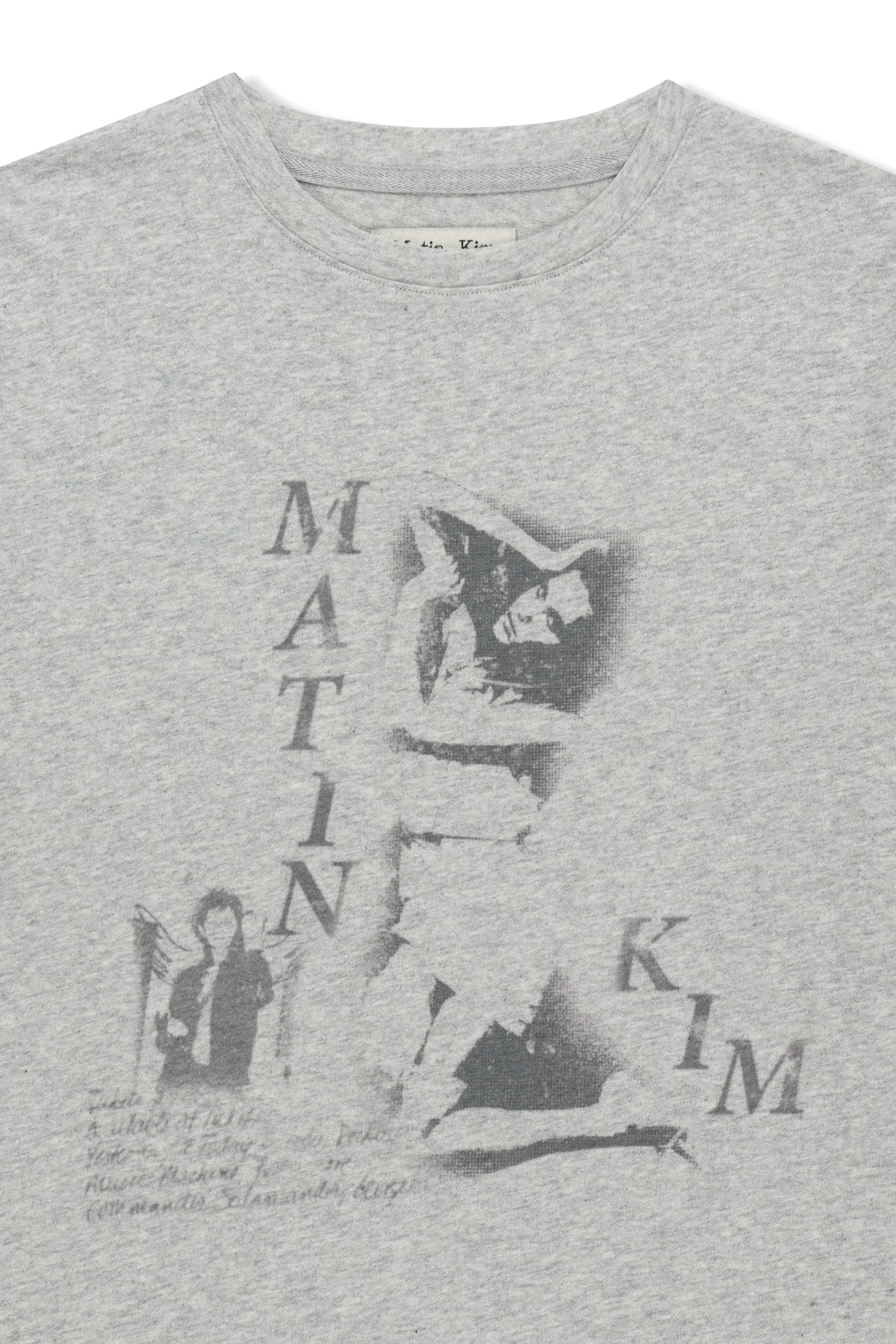 Matin Kim - Portrait Graffiti Logo Top (Light Grey) product image 3 | TRAB K-Fashion Australia