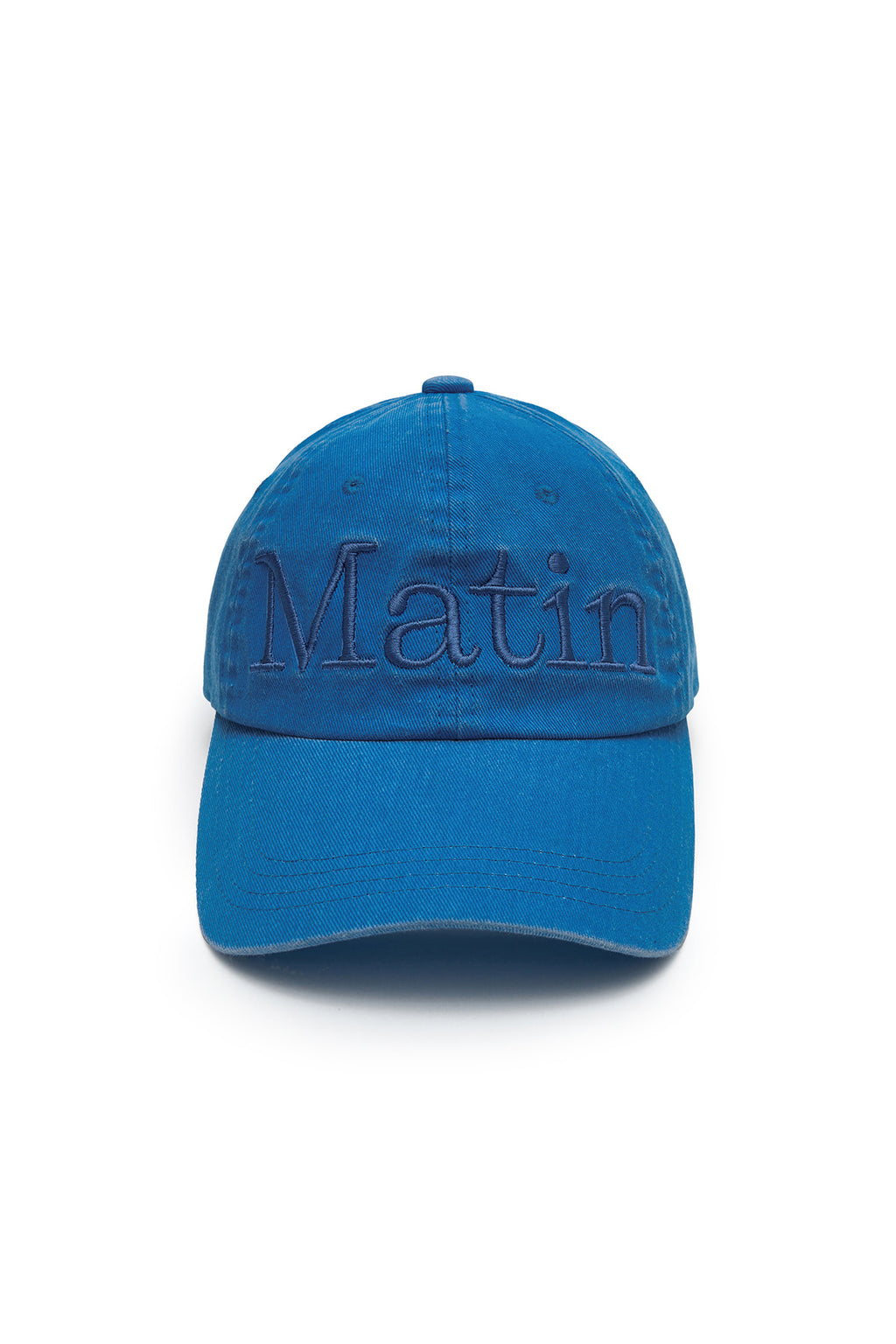 Matin Kim - Matin Logo Washed Ball Cap (Blue) product image 1 | TRAB K-Fashion Australia