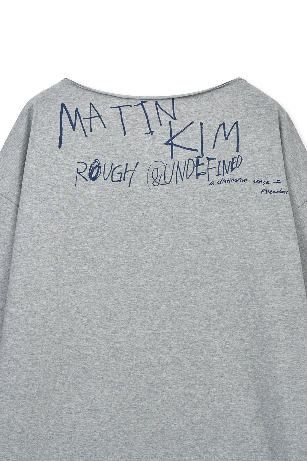 Matin Kim - Raw Hem Finished Boat Neck Top (Grey) product image 4 | TRAB K-Fashion Australia