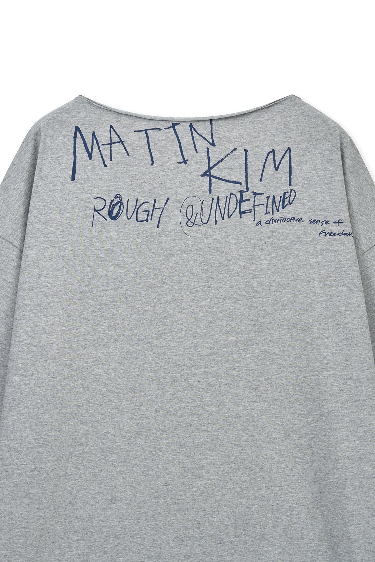 Matin Kim - Raw Hem Finished Boat Neck Top (Grey) product image 4 | TRAB K-Fashion Australia