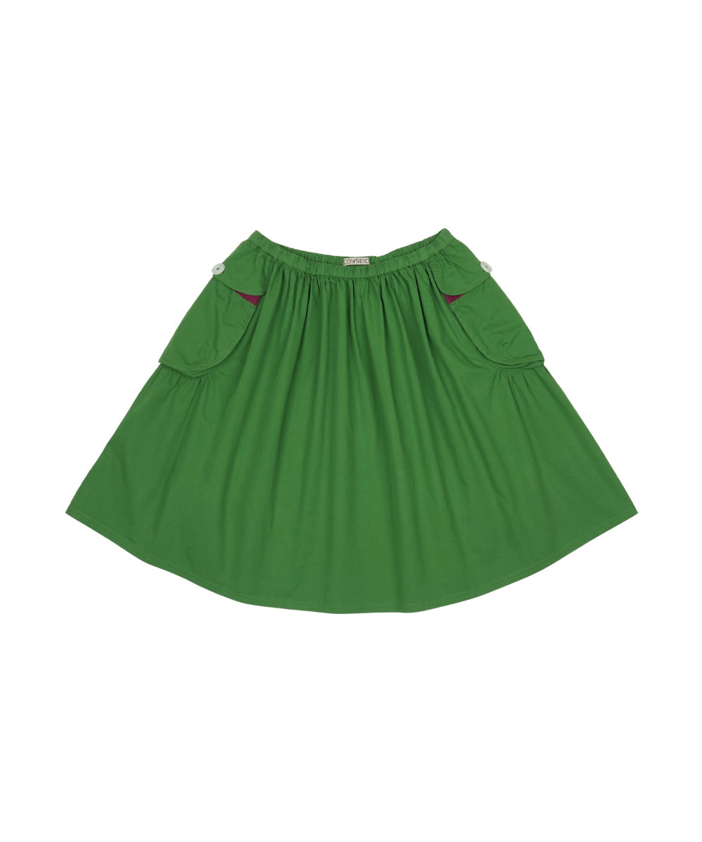 Coyseio - Big Pocket Shirring Skirt Jolly (Green) product image 12 | TRAB K-Fashion Australia