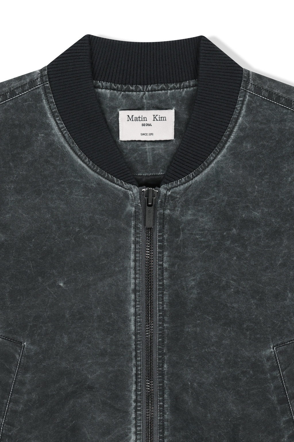 Matin Kim - Pigment Coated Back Logo Jumper (Charcoal) product image 4 | TRAB K-Fashion Australia
