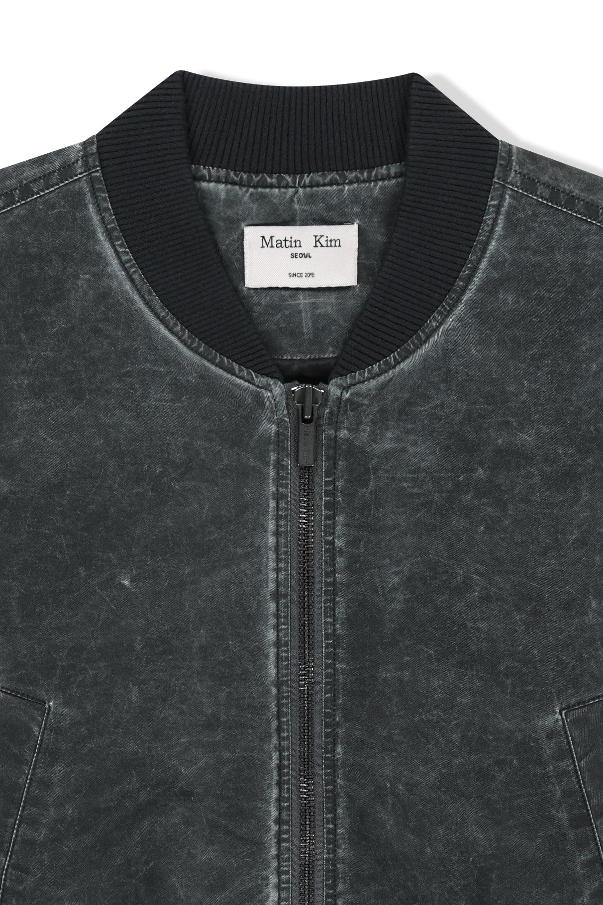 Matin Kim - Pigment Coated Back Logo Jumper (Charcoal) product image 4 | TRAB K-Fashion Australia