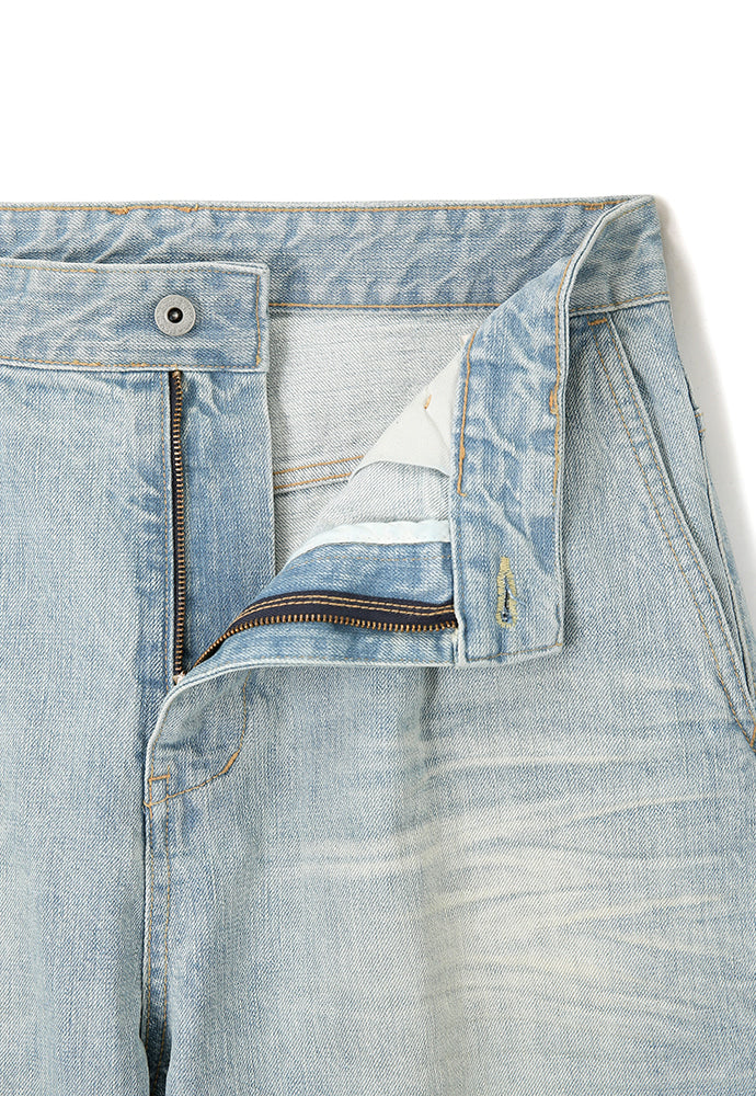 Art if acts - One Tuck Curve Denim Pants (Washed Light Blue) product image 11 | TRAB K-Fashion Australia