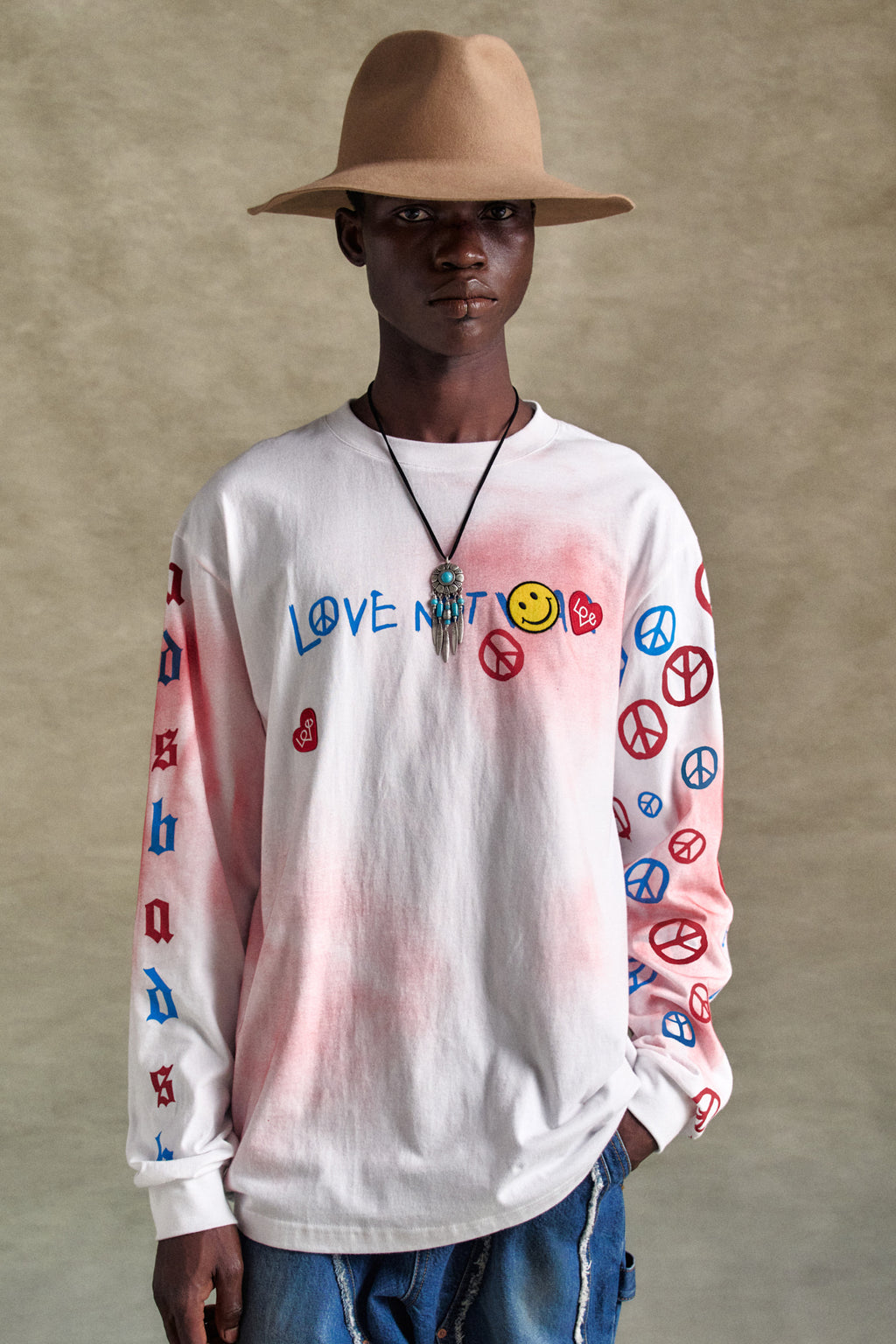 Andersson Bell - Unisex Love L/s T-Shirts (White) product image 7 | TRAB K-Fashion Australia
