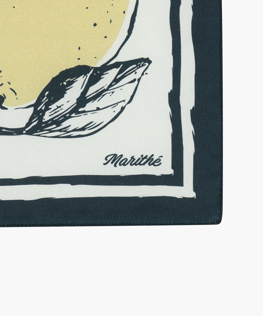 Marithe & Francois Girbaud - Summer Pattern Silk Scarf (Navy) product image 2 | TRAB K-Fashion Australia