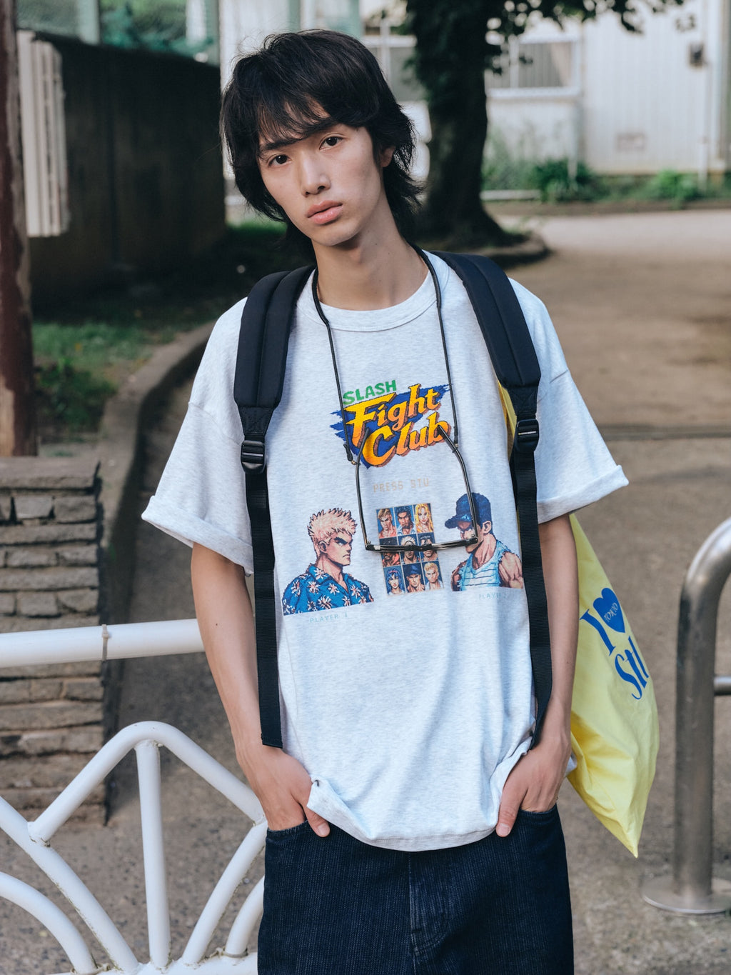 Stu - Fight Club T-Shirt Melange (Grey) product image 5 | TRAB K-Fashion Australia