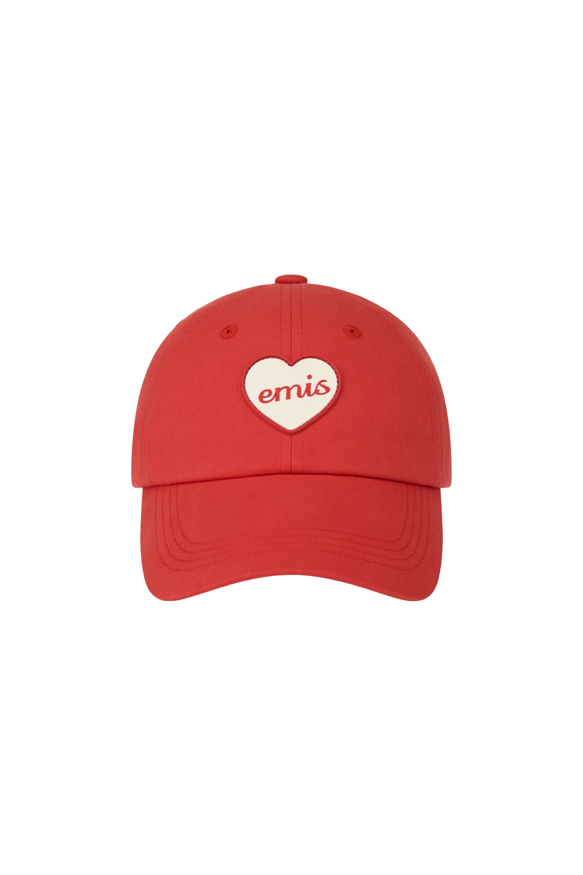 Emis - Heart Rubber Patch Ball Cap (Red) product image 1 | TRAB K-Fashion Australia