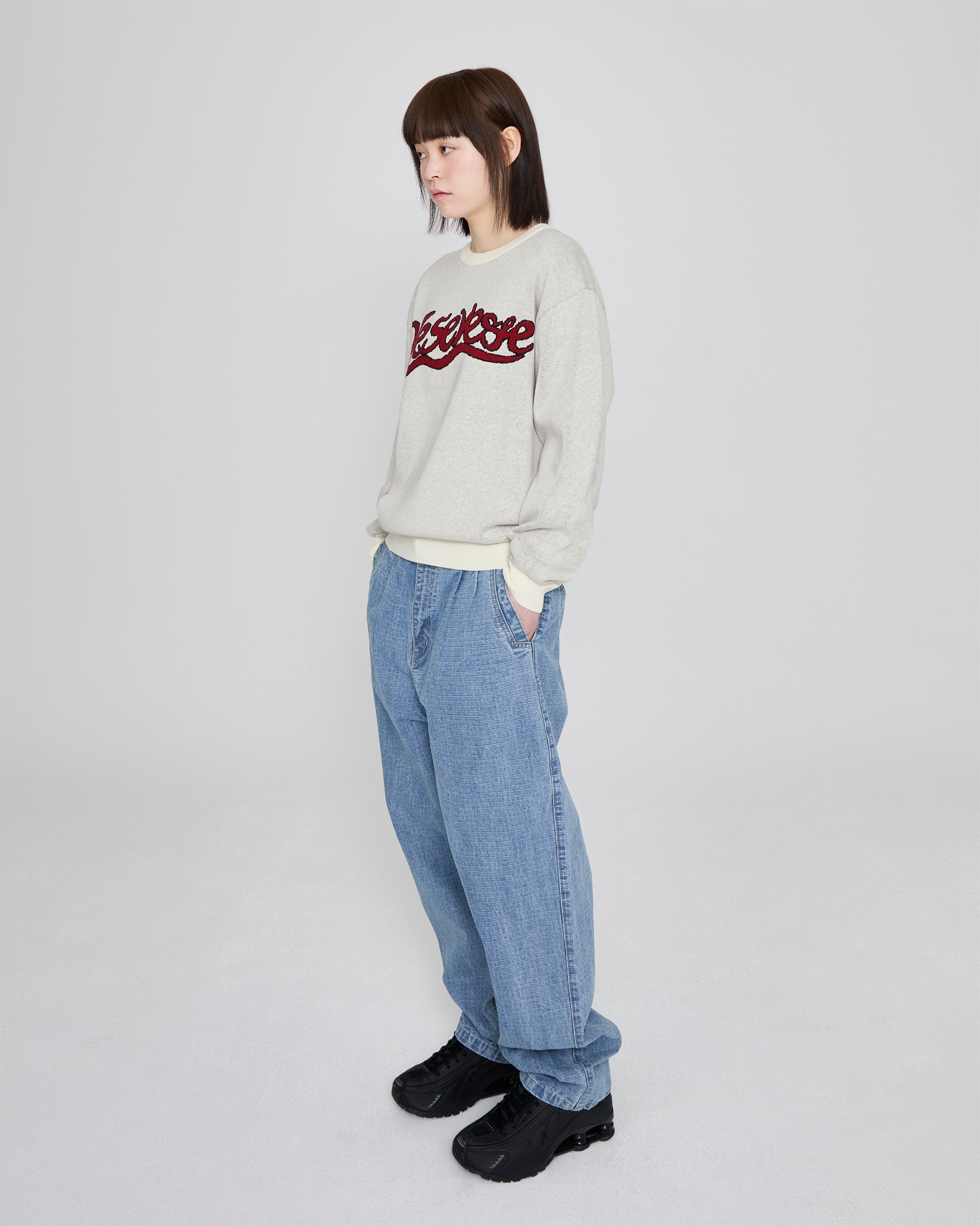 yeseyesee - Snail Logo Long Sleeve Knit Pullover (Ivory) product image 11 | TRAB K-Fashion Australia
