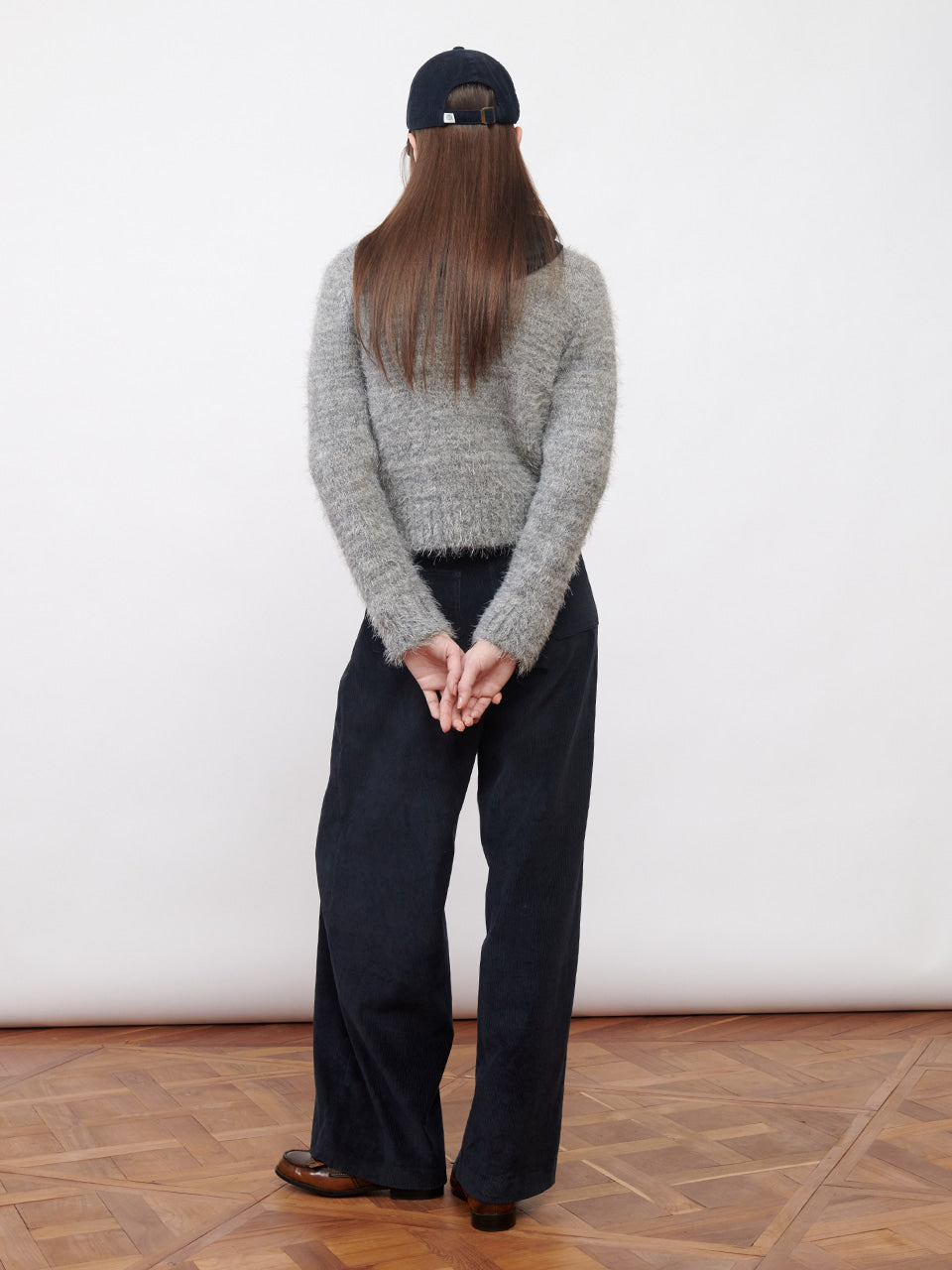 Kijun - Corduroy Wide Tuck Pants (Navy) product image 7 | TRAB K-Fashion Australia