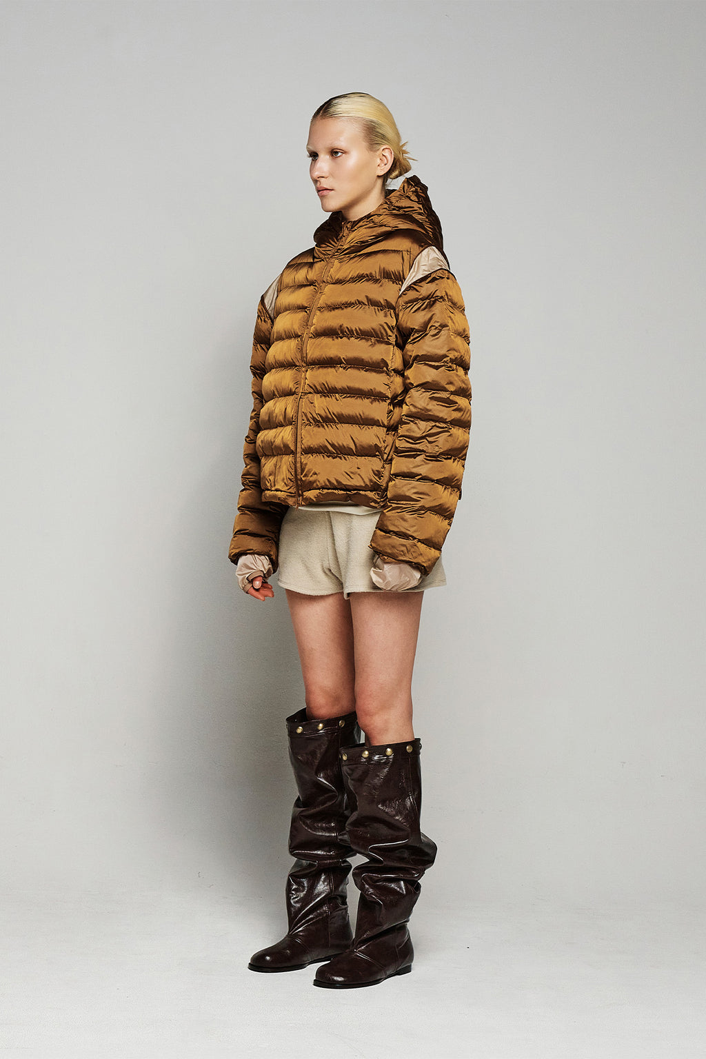 Deinet - Point Wellon Hooded Jacket (Dark Brown) product image 2 | TRAB K-Fashion Australia