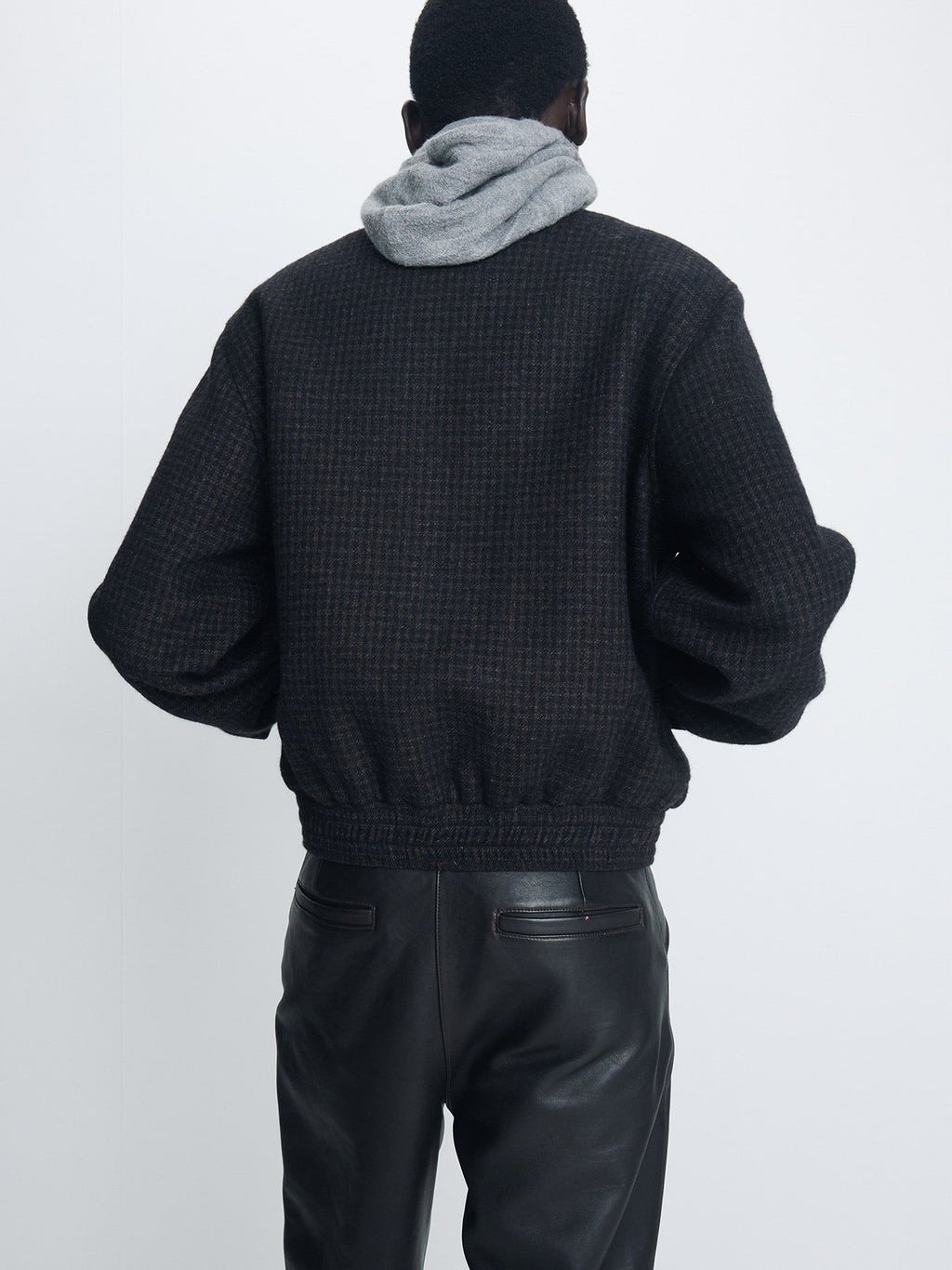 Tonywack - Checked Wool Harrington Jacket (Brown/Black) product image 5 | TRAB K-Fashion Australia